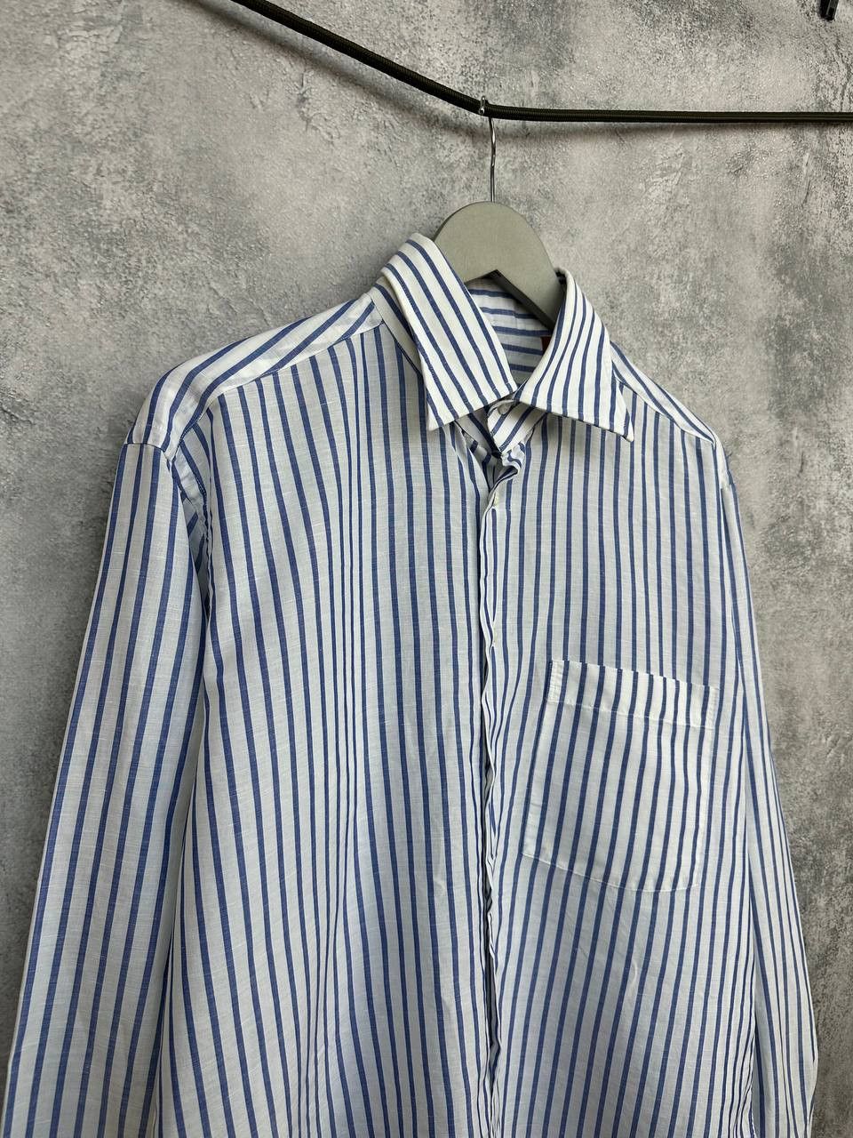Other RRP $545 BRULI Alta Sartoria Linen/Cotton Striped Shirt Swis Size US L / EU 52-54 / 3 - 3 Thumbnail