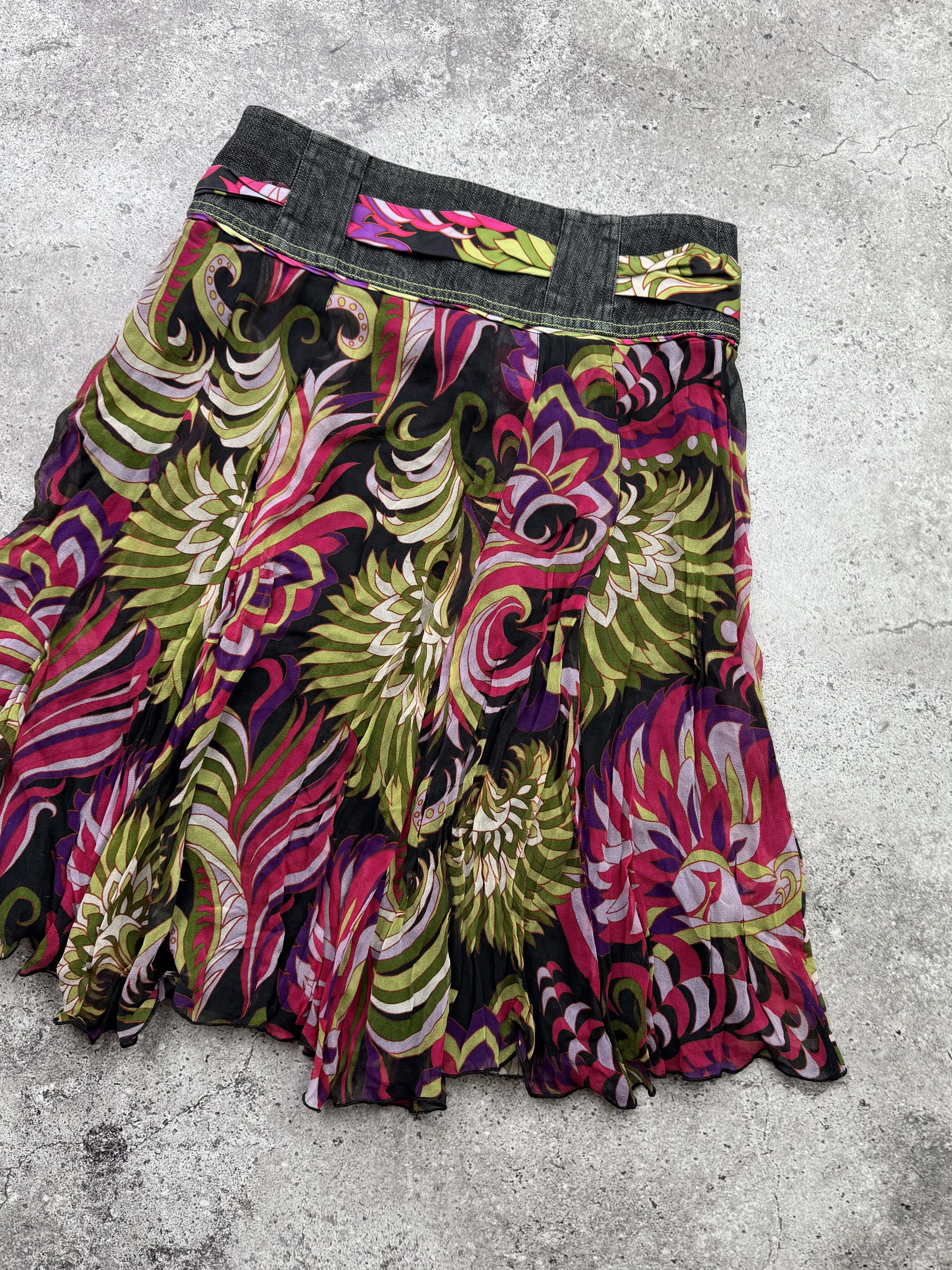 Japanese Brand Vintage Silk Flare Skirt (E8) Size 25" / US 0 / IT 36 - 9 Thumbnail