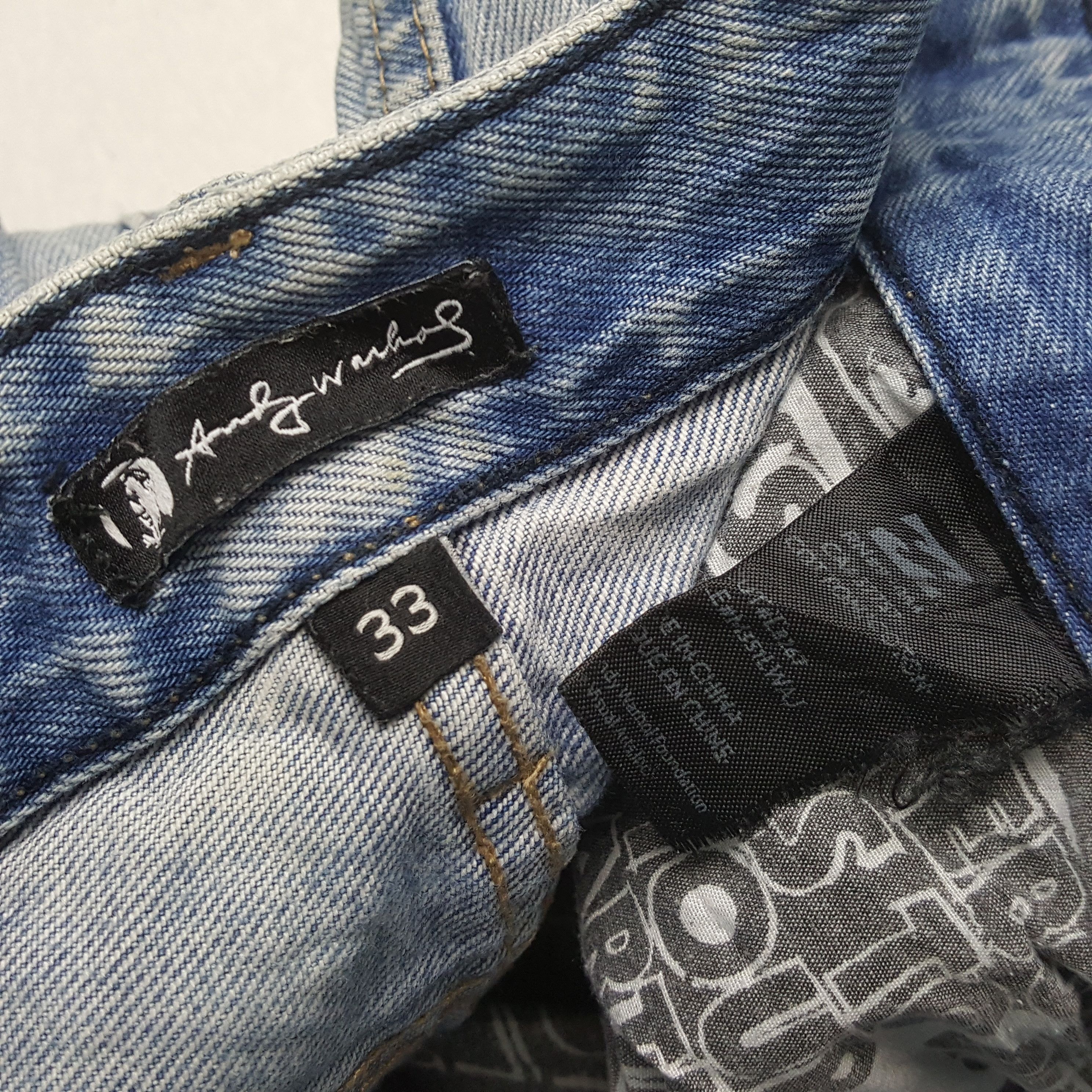 Andy Warhol × Billabong × Vintage Vintage ANDY WARHOL X BILLABONG Rare Design Distressed Jeans Size US 34 / EU 50 - 14 Thumbnail