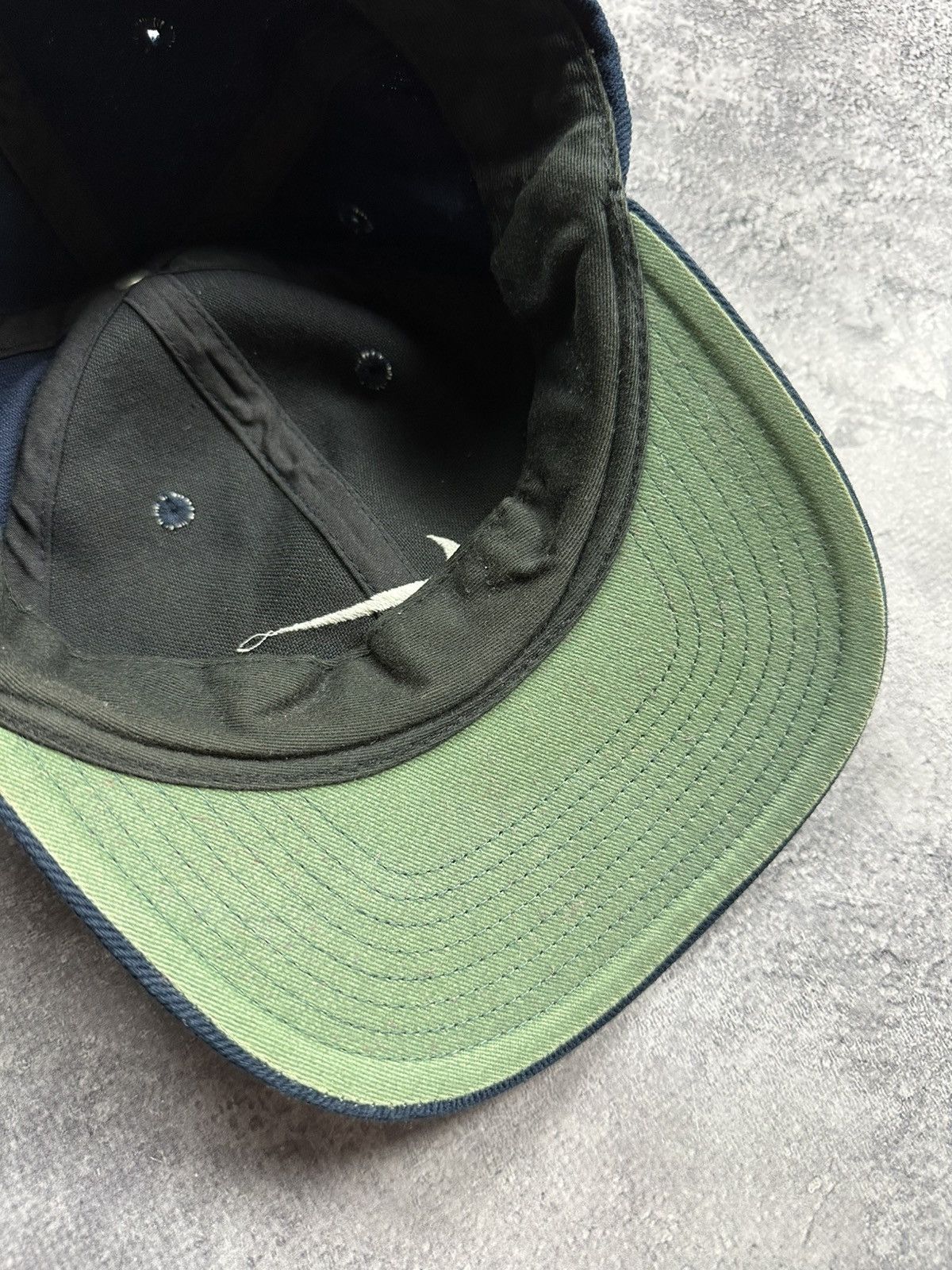 Nike Vintage 90s Nike Y2K Dad Hat Drill Swoosh Streetwear Cap Size ONE SIZE - 14 Thumbnail