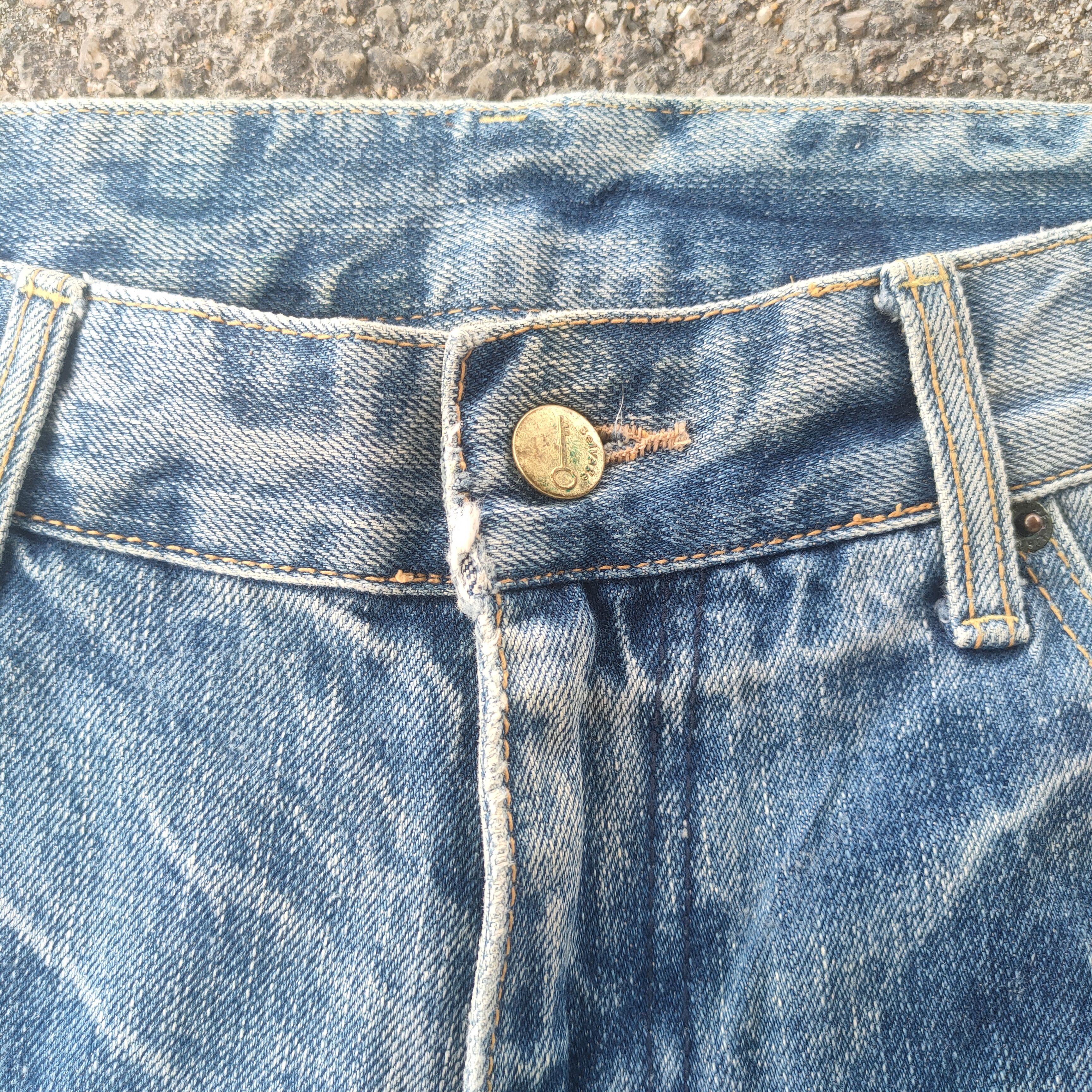 Salvage VINTAGE SELVEGE FADED DISTRESSED JEANS DENIM PANTS Size US 32 / EU 48 - 5 Thumbnail