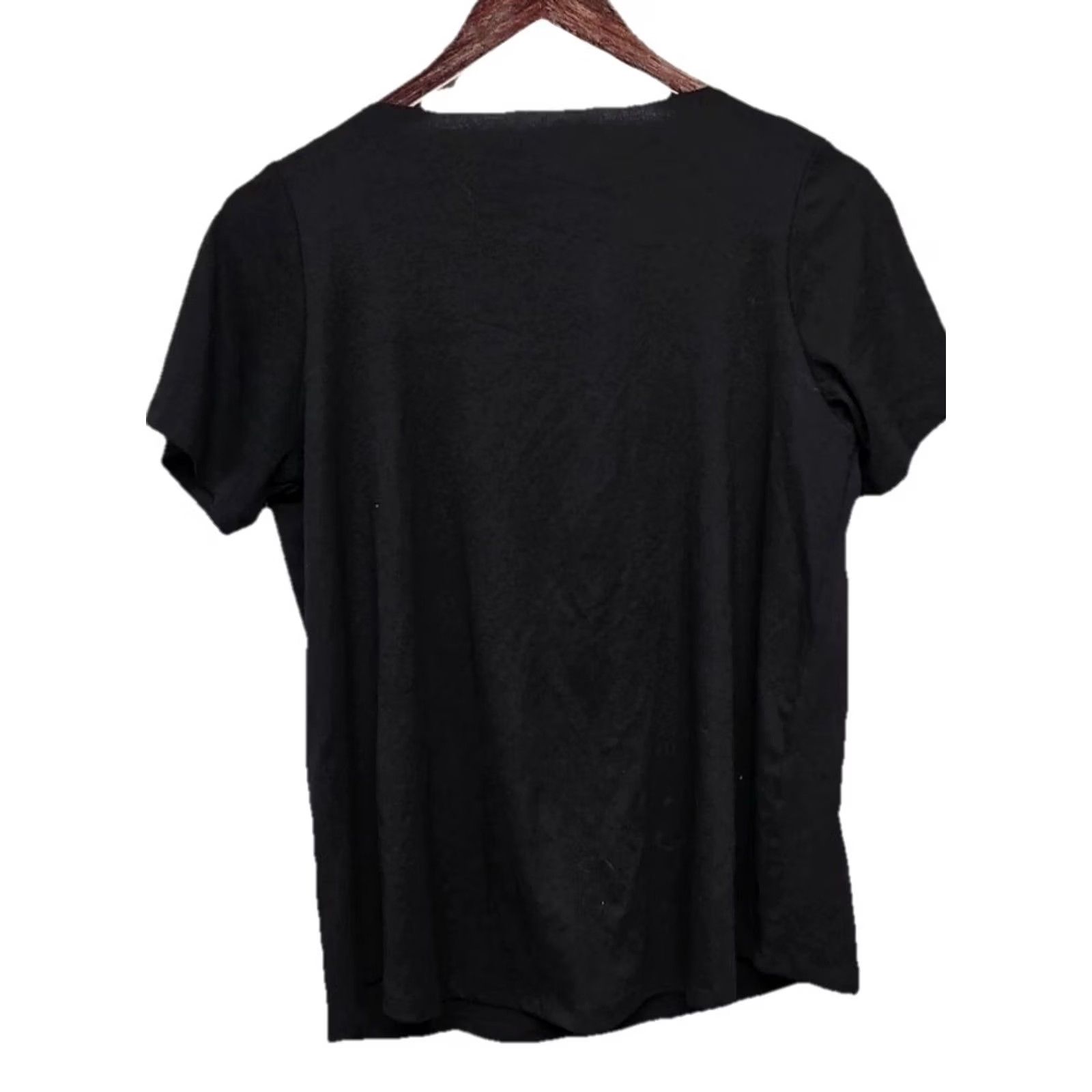 Vintage Crazy Train Womens V Neck Tee Black Western Aztec Graphic Short Sleeve Medium Size M / US 6-8 / IT 42-44 - 5 Thumbnail