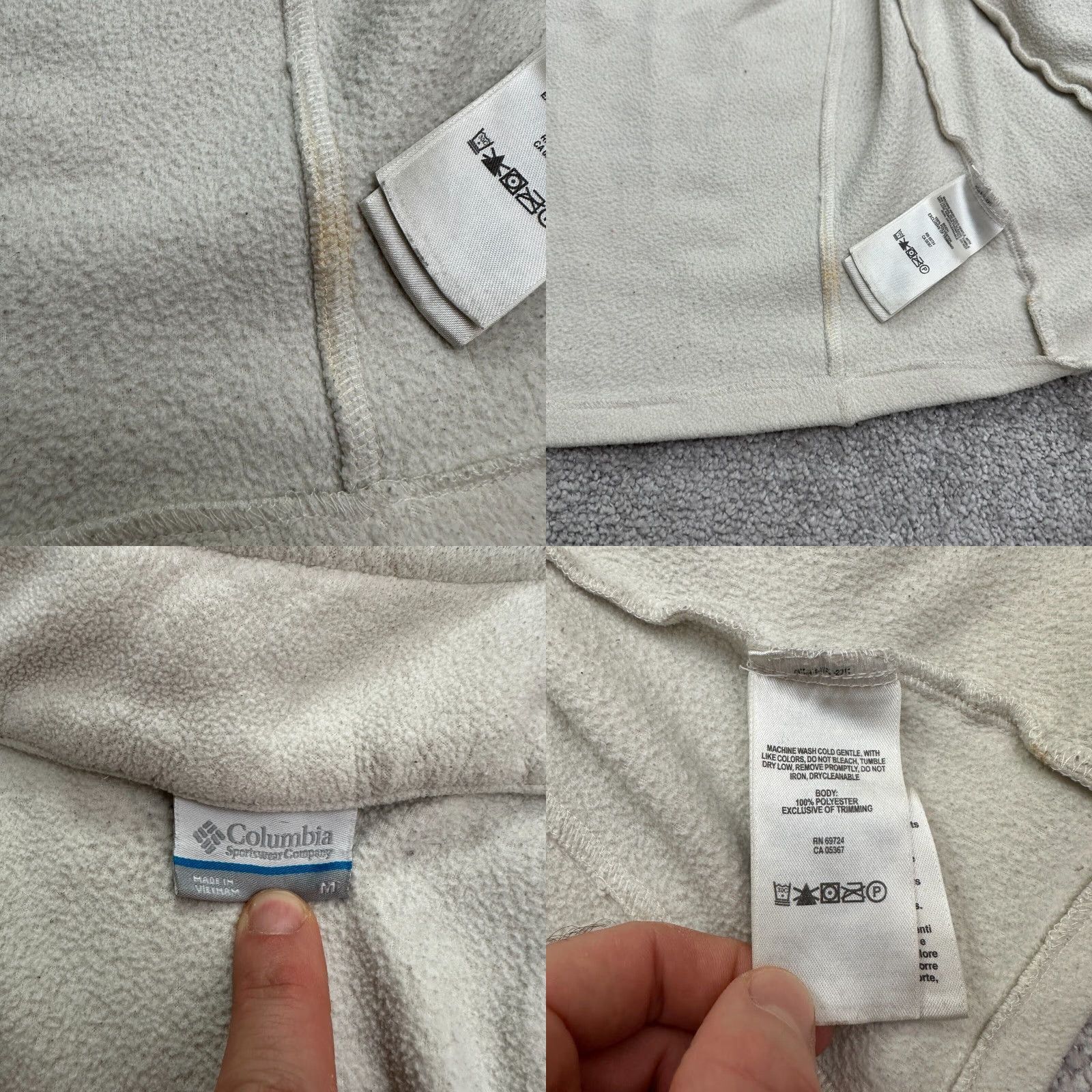 Vintage Columbia Benton Springs Fleece Jacket Women Medium Beige Full Zip Outdoor Hiking Size M / US 6-8 / IT 42-44 - 8 Thumbnail