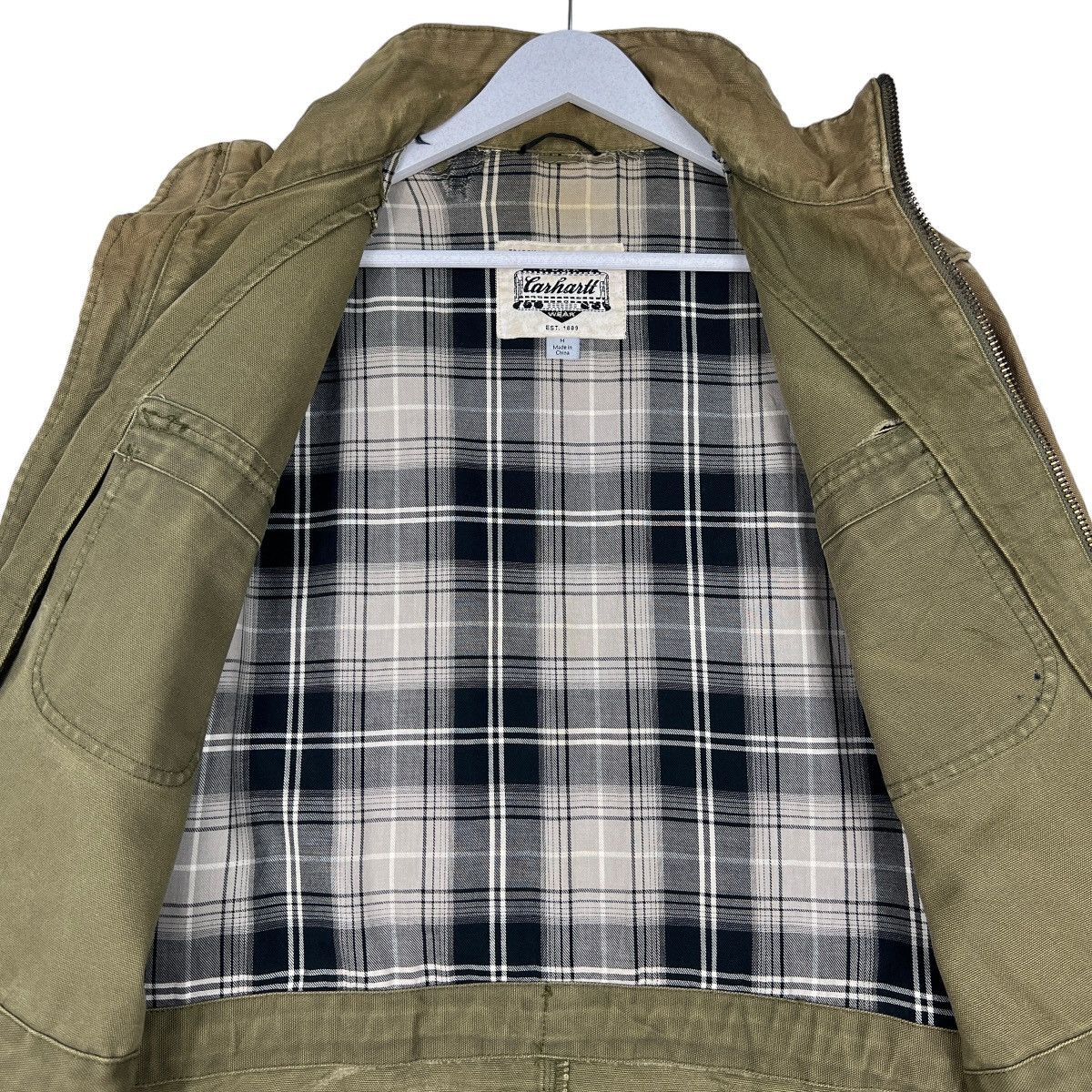 Carhartt 🔥 CARHARRT DYED FADED DISTRESSED WORKER JACKET Size US M / EU 48-50 / 2 - 12 Thumbnail