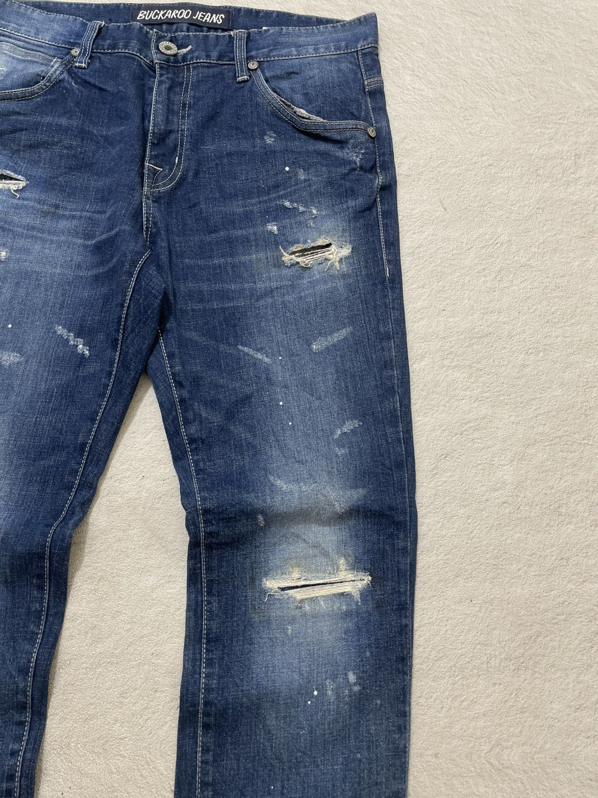 Undercover 2000s Undercover Ripped Denim Wash Jeans Y2K Hysteric ifsix Size US 33 - 3 Thumbnail