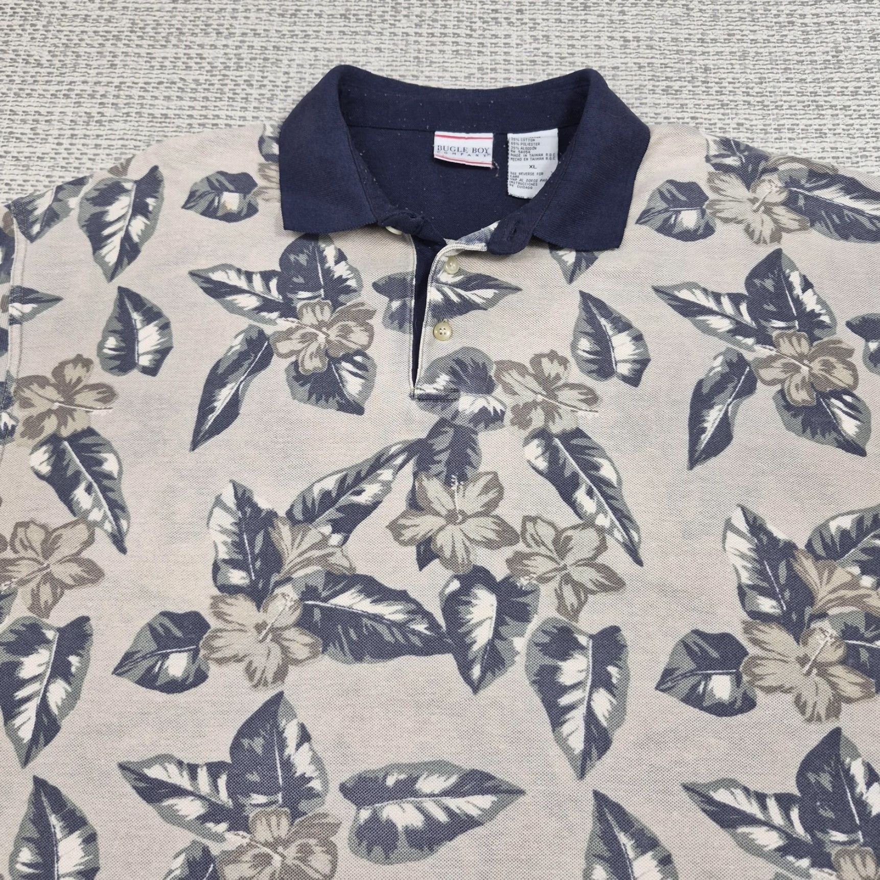 Bugle Boy VINTAGE Bugle Boy Polo Shirt Mens XL Beige Floral Hawaiian Tropical 90s Shirt Polo Mens XL Beige Floral Hawaiian 90s Size US XL / EU 56 / 4 - 5 Thumbnail