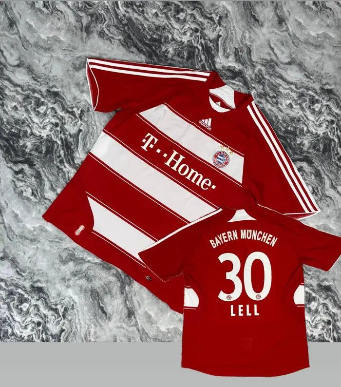 Adidas Bayern Munich 2007 2008 Christian Lell #30 Home Shirt Jersey Size US L / EU 52-54 / 3 - 1 Thumbnail