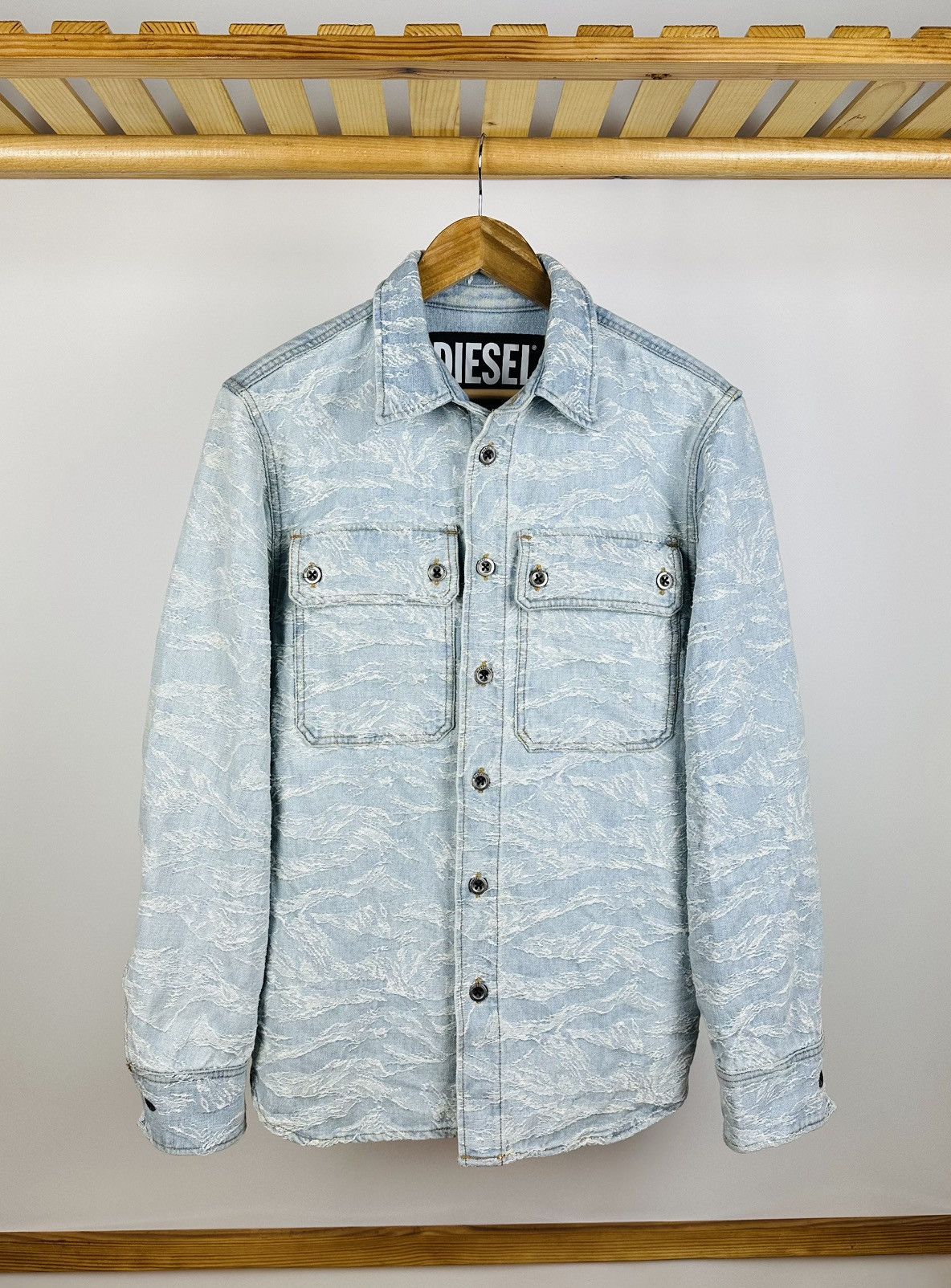 Diesel Diesel Wave Dirty Design Denim Jacket Size S Size US S / EU 44-46 / 1 - 1 Thumbnail