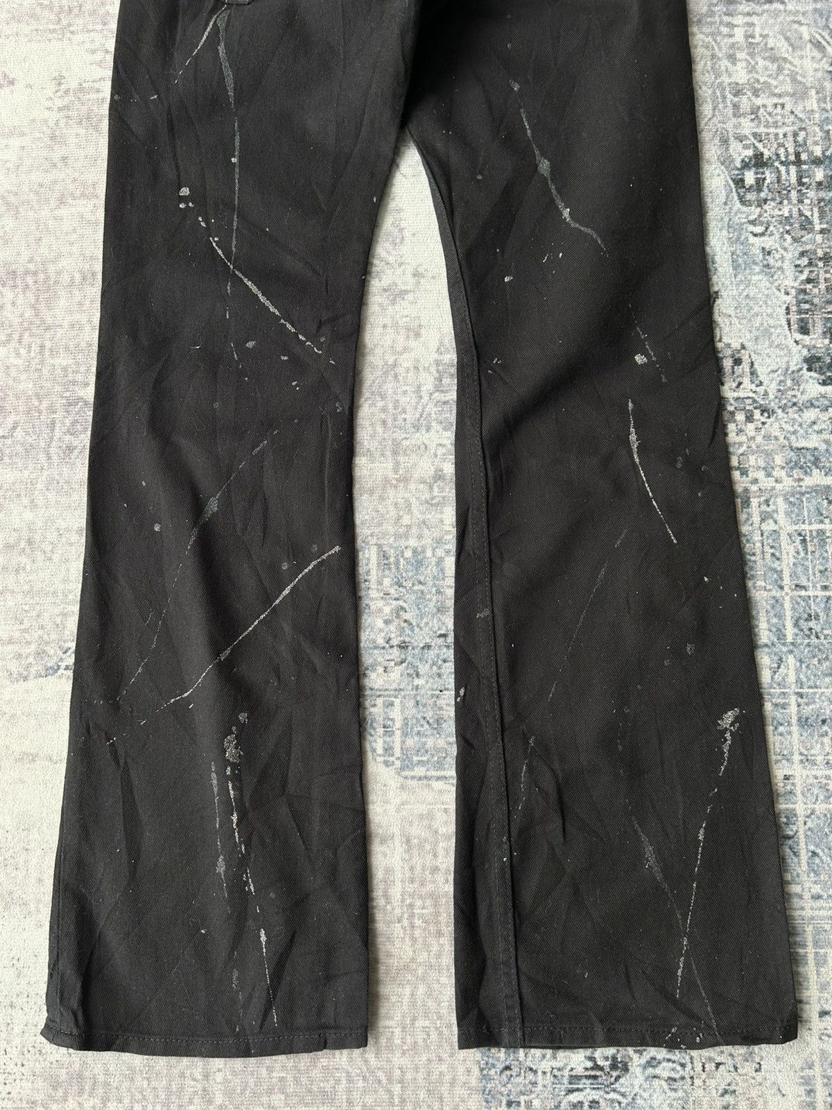 If Six Was Nine Flared Painter Black Punk Jeans Size US 28 / EU 44 - 5 Thumbnail