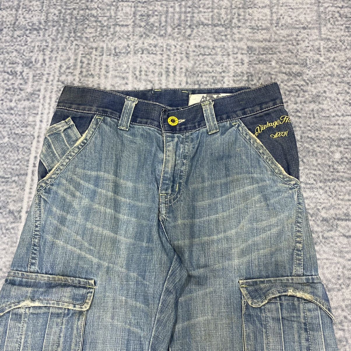 Hysteric Glamour Sick☠️ AVH Flare Cargo Jeans Baggy Loose Distressed 90s Size US 30 / EU 46 - 6 Thumbnail