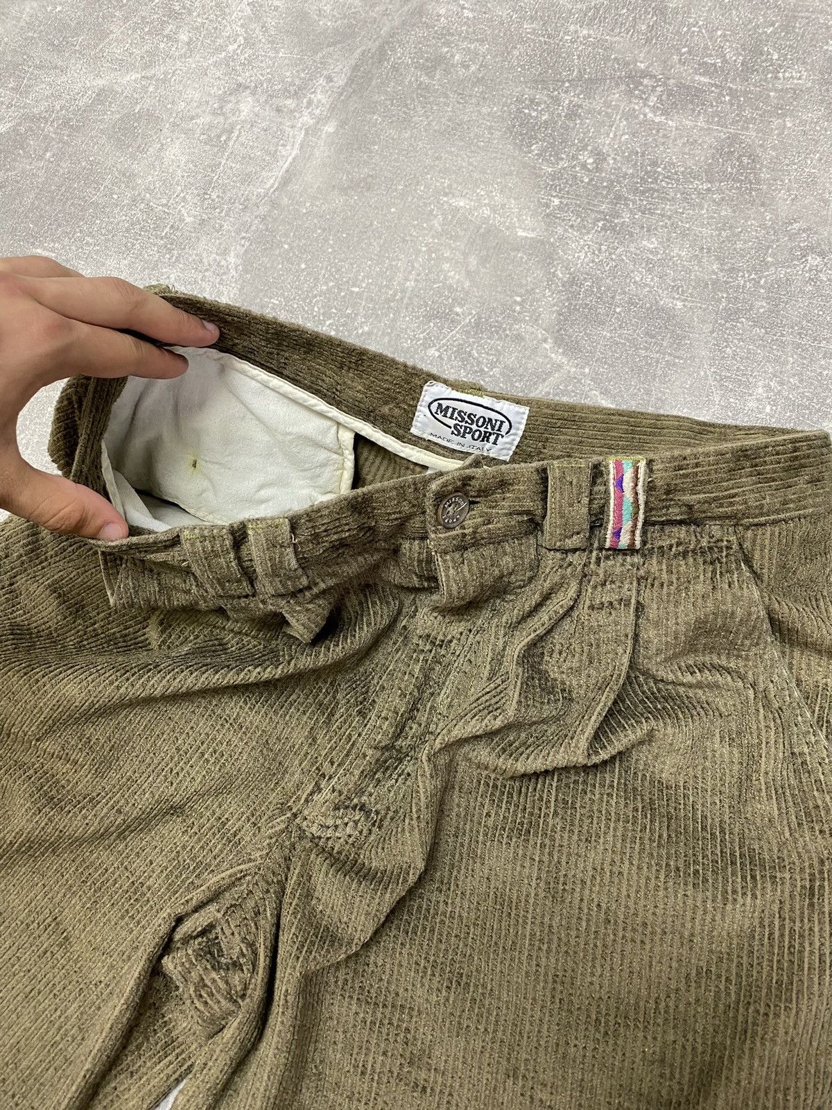 Missoni × Vintage MISSONI Sport Vintage Corduroy Trousers Pants Size US 32 / EU 48 - 21 Thumbnail