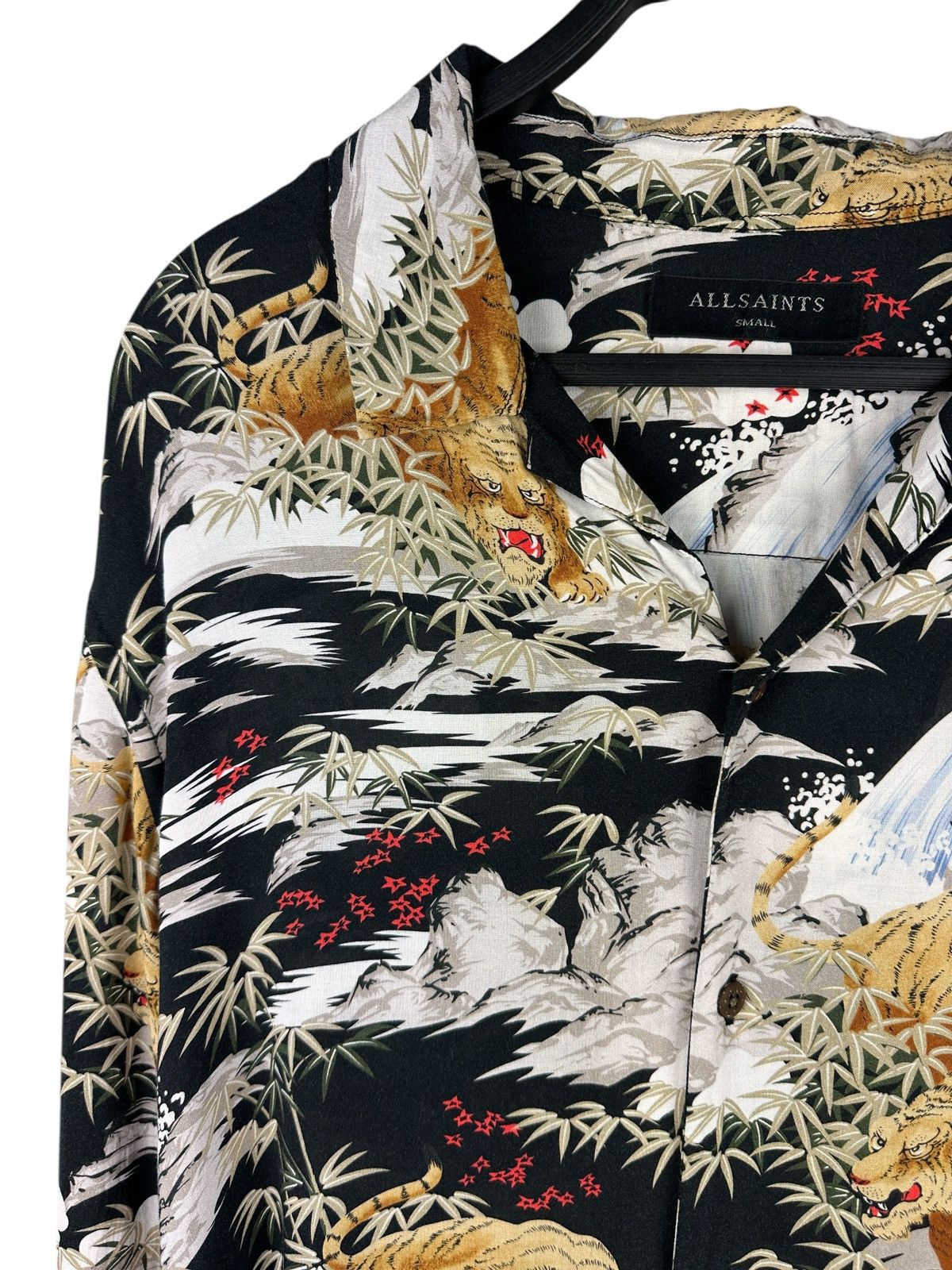 Allsaints Allsaints Sumatra Long Sleeve Shirt Tiger Print Hawaiian Size US S / EU 44-46 / 1 - 2 Thumbnail
