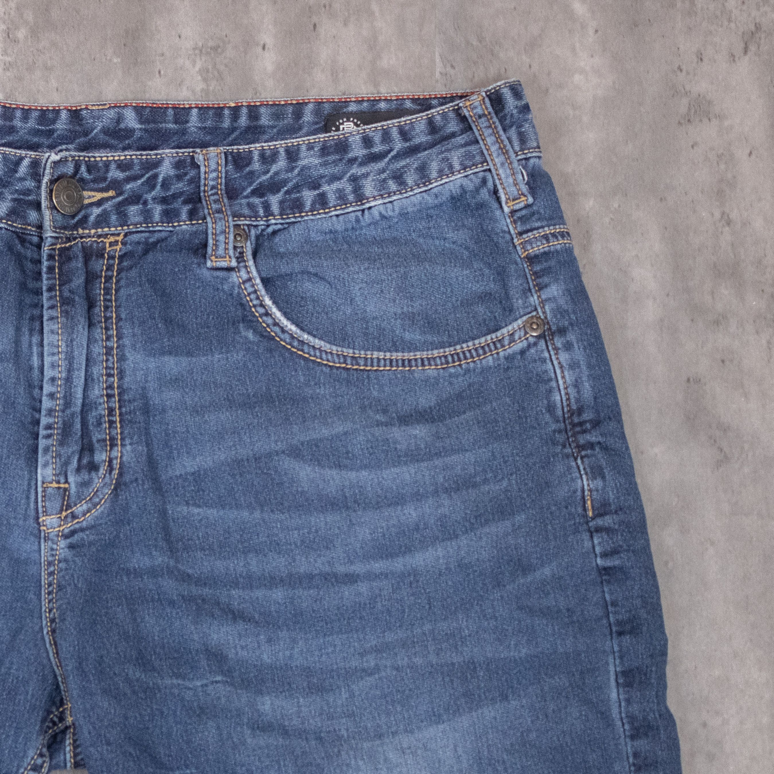 Vintage Y2K 2000's Live Free Midwash Baggy Jort Jean Shorts Size US 36 / EU 52 - 4 Thumbnail
