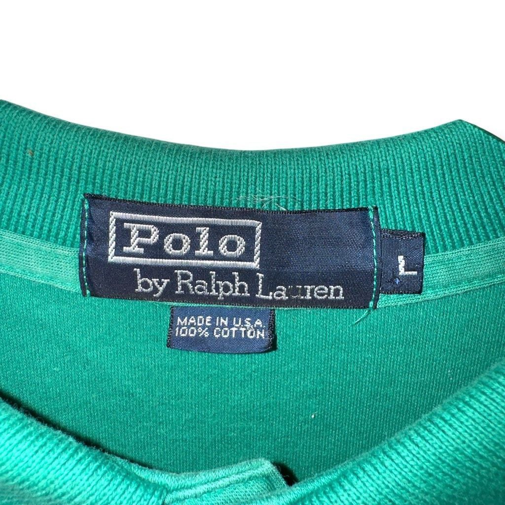 Polo Ralph Lauren 80s Polo Ralph Lauren Green Made in USA Polo Shirt Size L Size US L / EU 52-54 / 3 - 2 Thumbnail