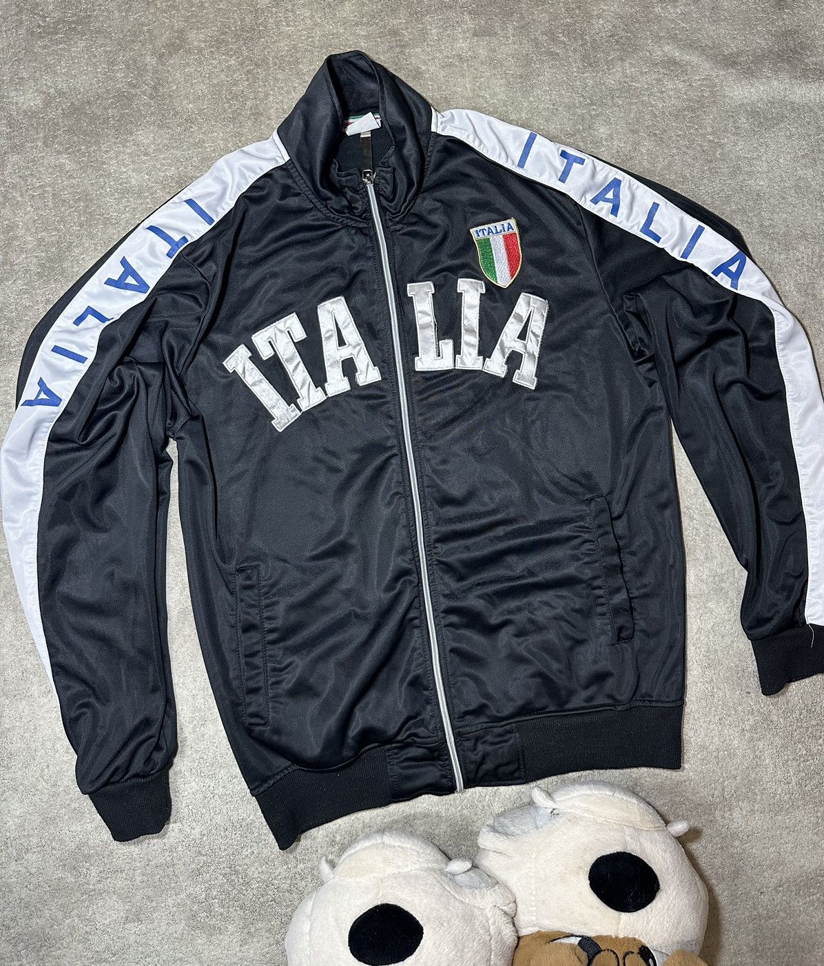 Vintage Vintage RARE Italia Big Logo Zip Track Jacket Y2K Size US L / EU 52-54 / 3 - 1 Thumbnail