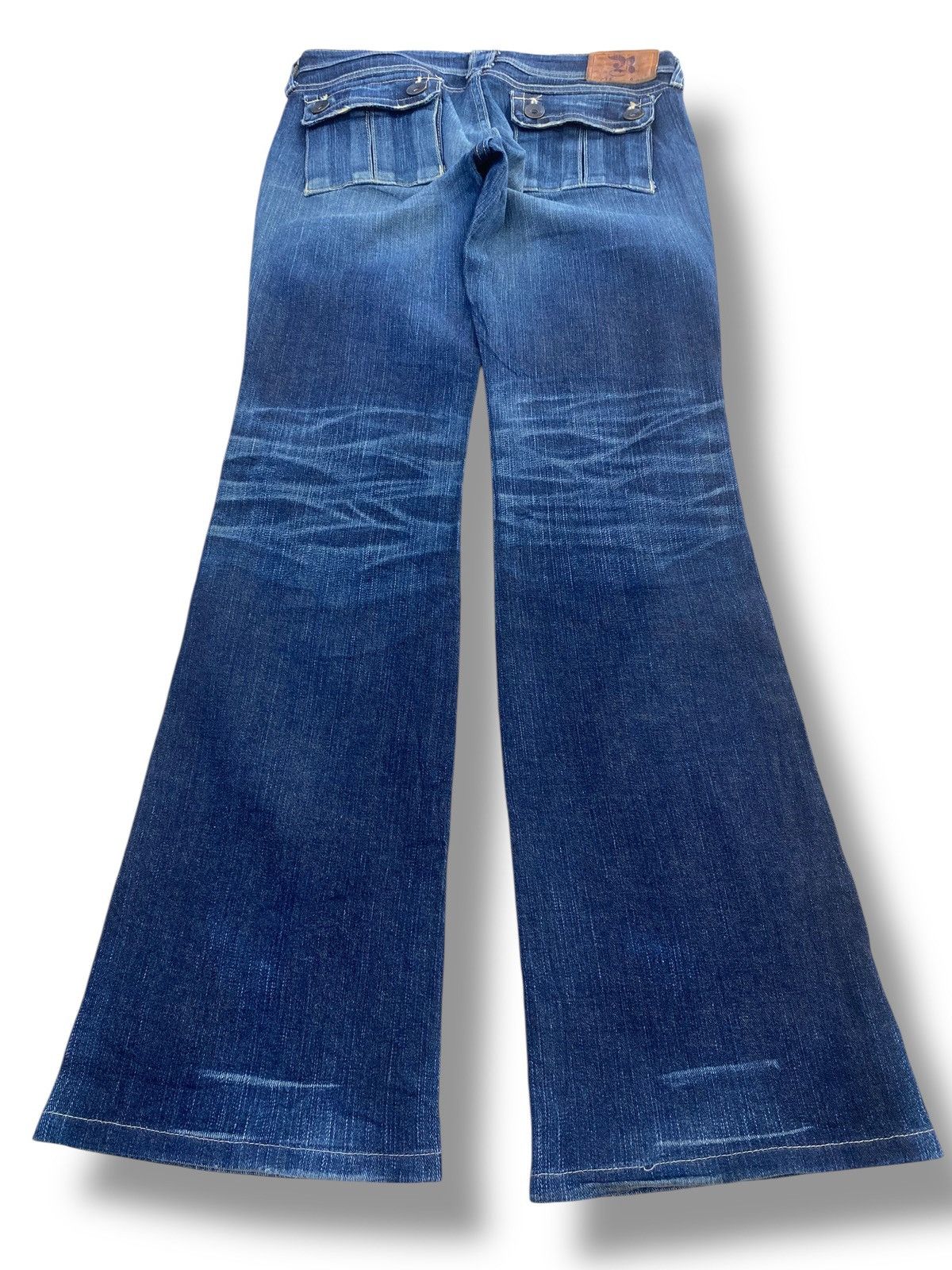 Edwin Edwin X Something Dark Faded Wash Style Flare Jeans Size US 30 / EU 46 - 3 Thumbnail