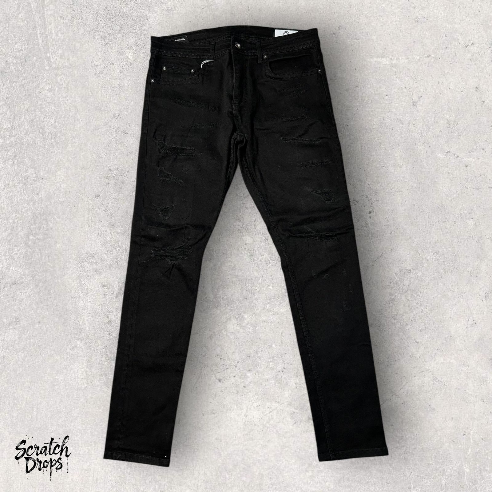 Other Salvatore Men's Black Distressed Jeans Size 34x30 Casual Size US 34 / EU 50 - 1 Thumbnail