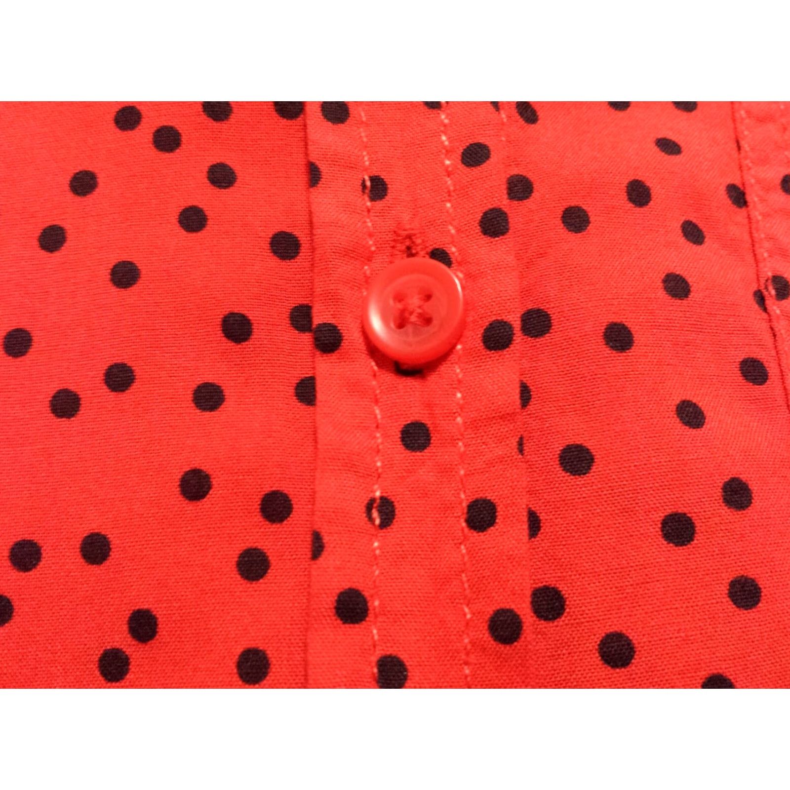 Vintage Beach Lunch Lounge Womens Shirt Small Long Sleeve Red Geometric Button-Down Blouse Size S / US 4 / IT 40 - 4 Thumbnail