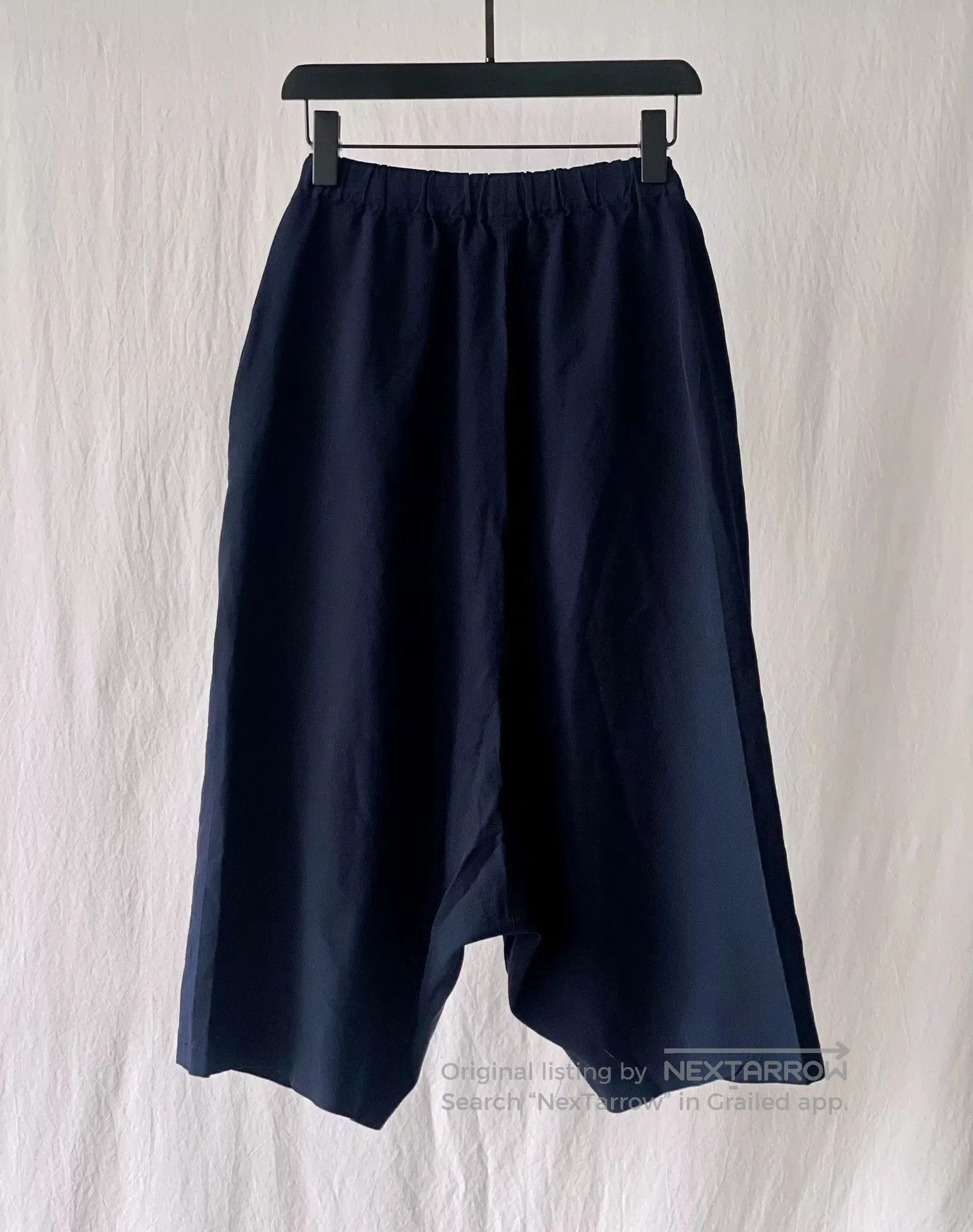 Comme des Garcons ComCom Navy Blue Wide-Leg Cropped Pants. Size 22" - 8 Thumbnail