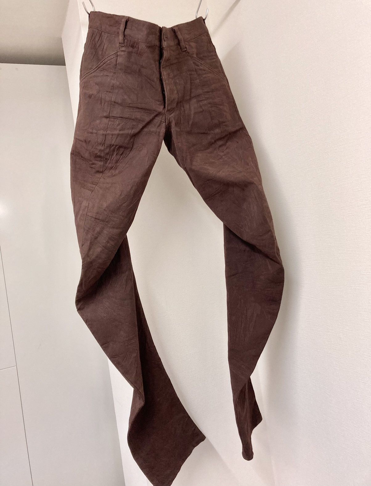 Kazuyuki Kumagai Attachment KAZUYUKI KUMAGAI ATTACHMENT Jtype Curved woven stretch pants Size US 30 / EU 46 - 6 Thumbnail