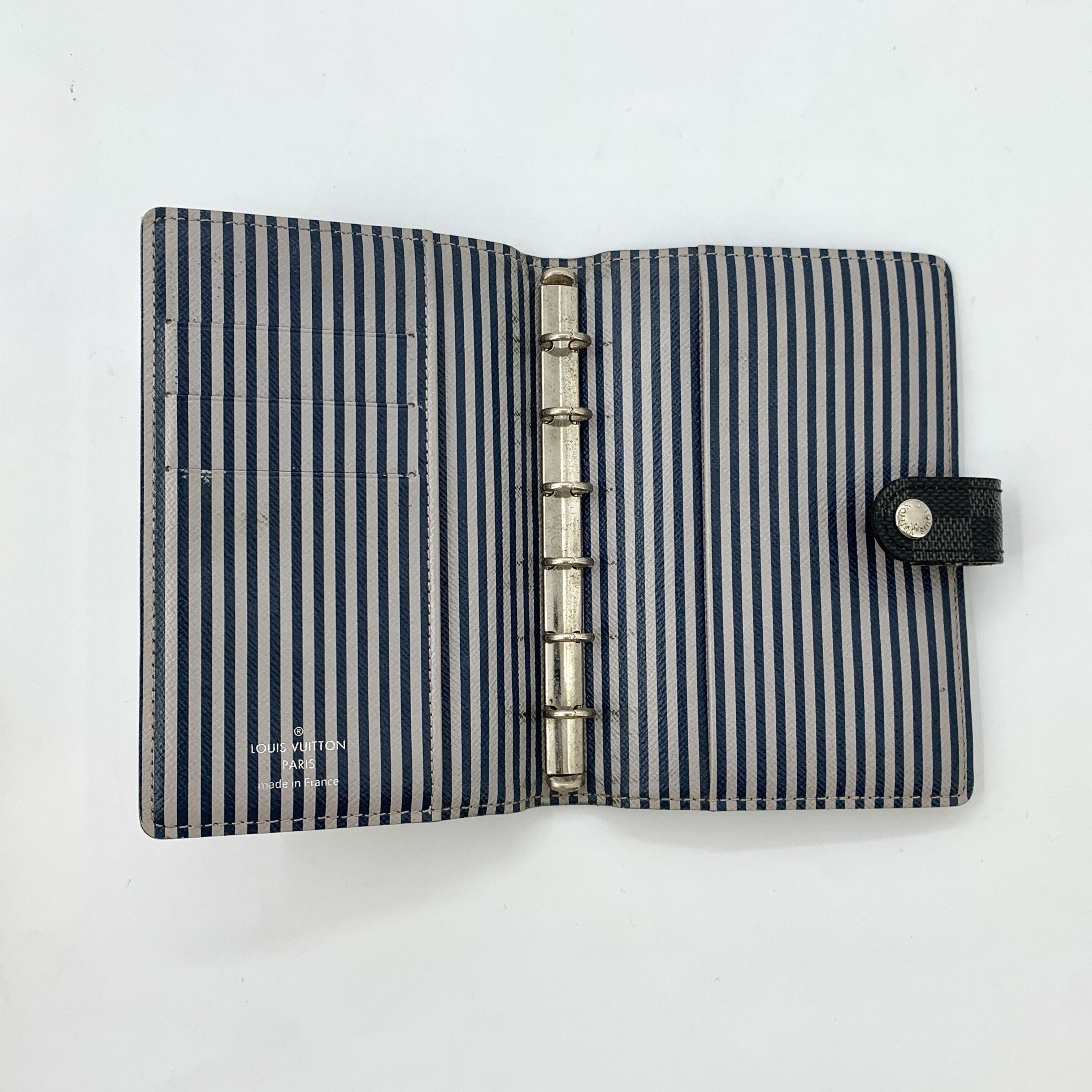 Louis Vuitton Louis Vuitton Black Damier Print Lock Diary Cover (10×15cm) Size ONE SIZE - 4 Thumbnail