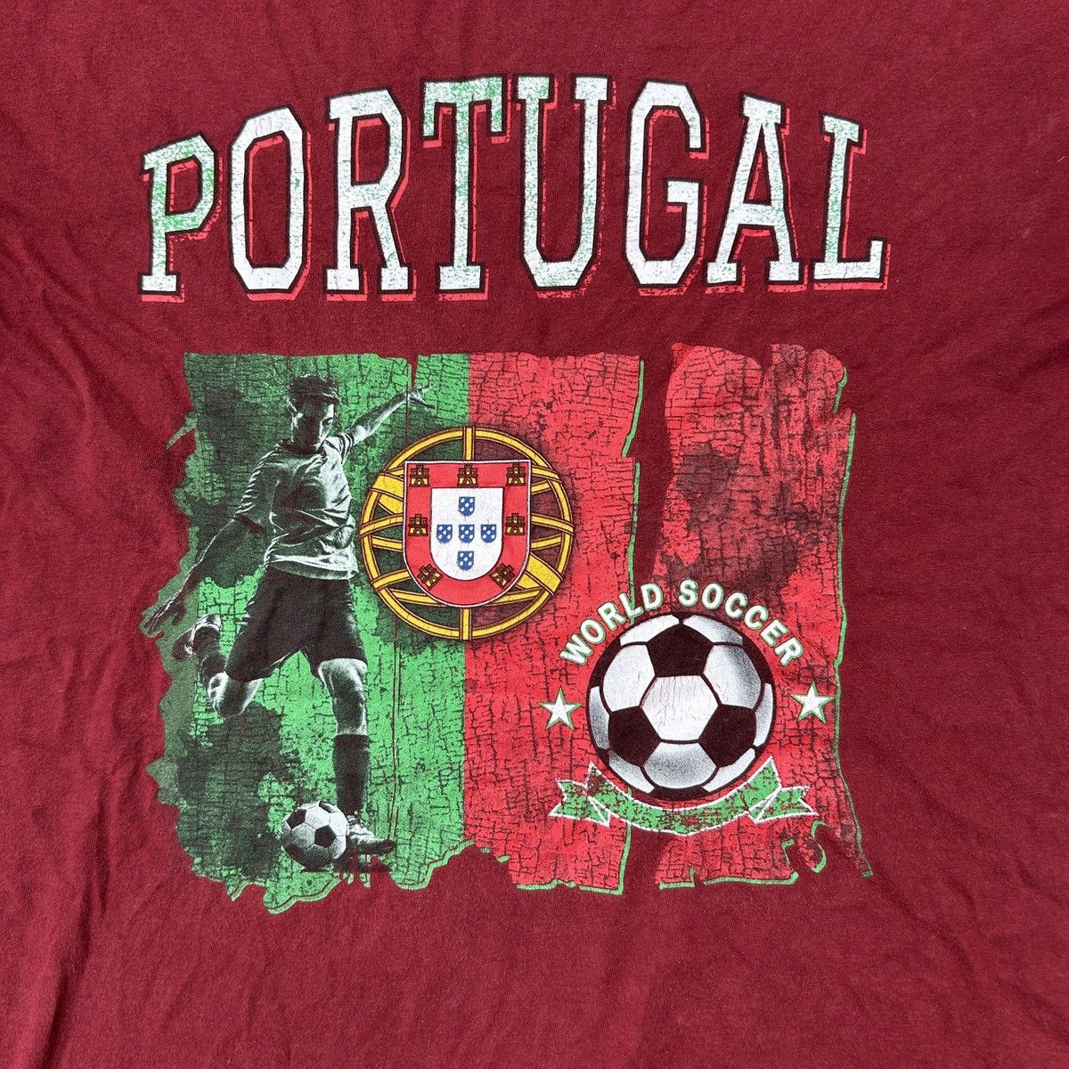 Band Tees × Vintage Portugal Soccer Ronaldo T-shirt Size US XXS / EU 40 - 4 Thumbnail