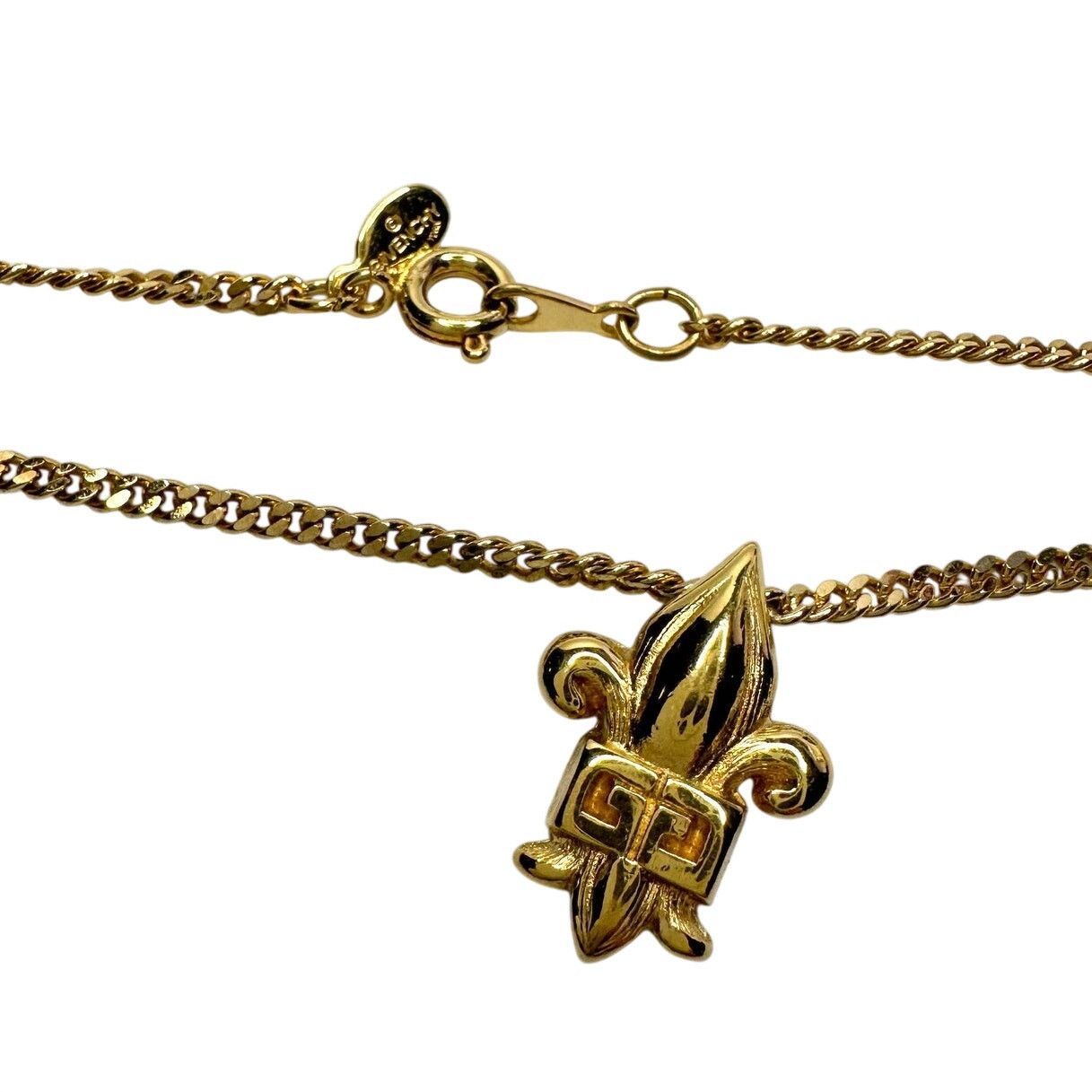 Givenchy Vintage Givenchy Gold Plated Fleur-De-Lis Pendant Necklace Size ONE SIZE - 1 Thumbnail