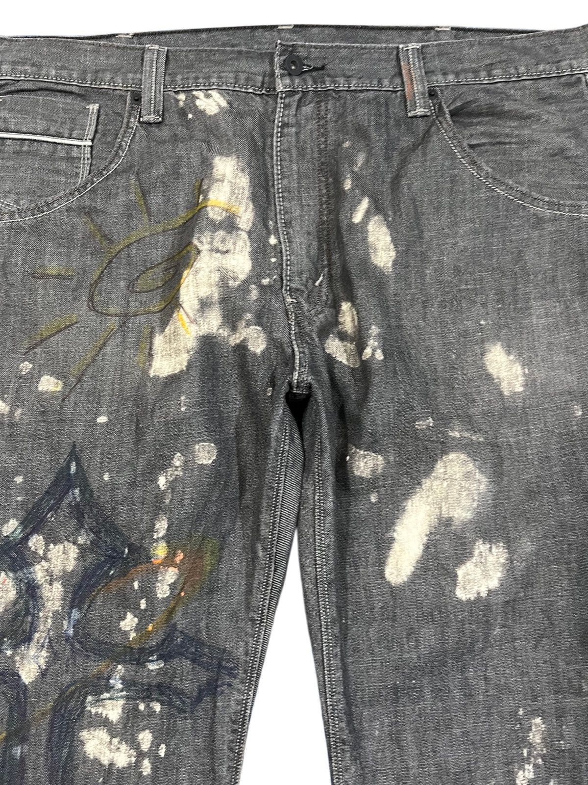 LVC × Levi's × Levi's Vintage Clothing Vintage Levis 569 Paint Splatter Mural Denim Size US 43 - 2 Thumbnail