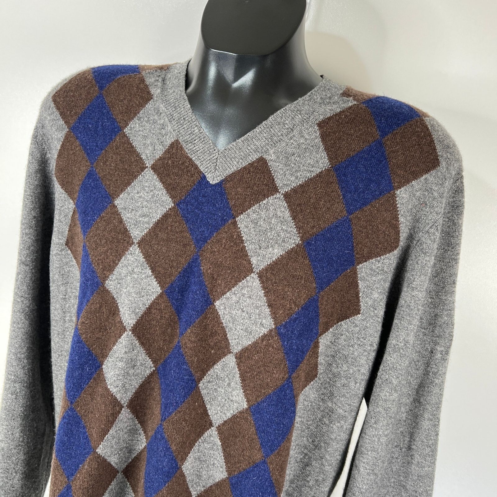 Bobby Jones Bobby Jones Sweater Wool Cashmere Diamond Pattern Pullover Size US M / EU 48-50 / 2 - 2 Thumbnail