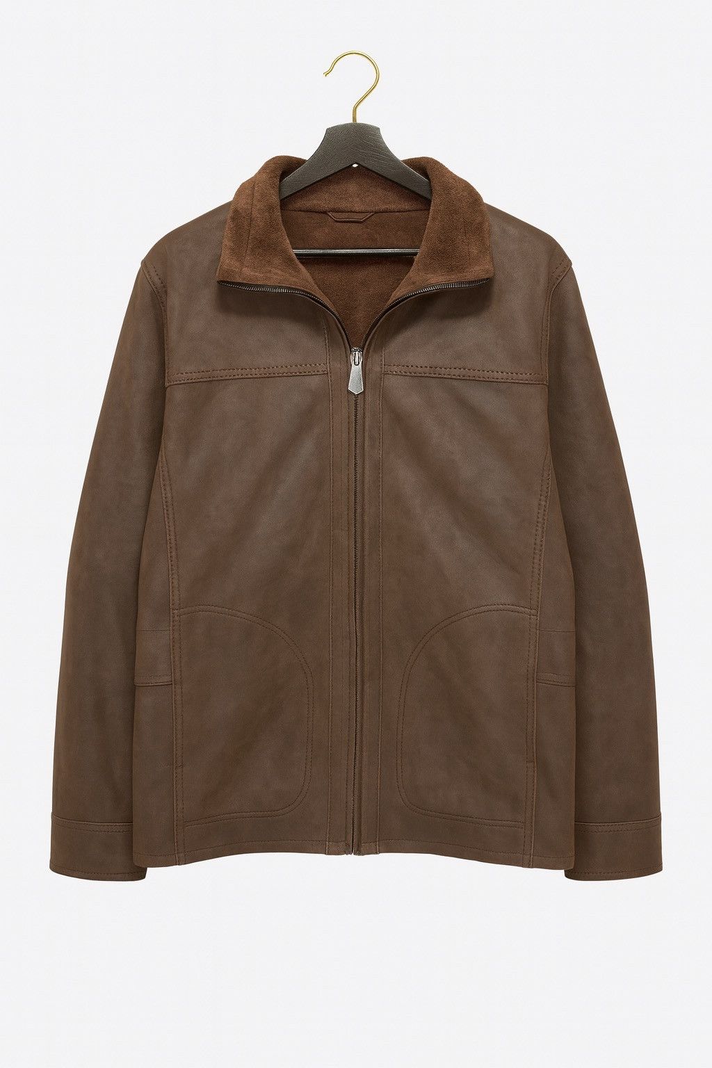 Playboy Vintage Playboy Collection Brown Faux Suede Jacket Size US M / EU 48-50 / 2 - 1 Thumbnail