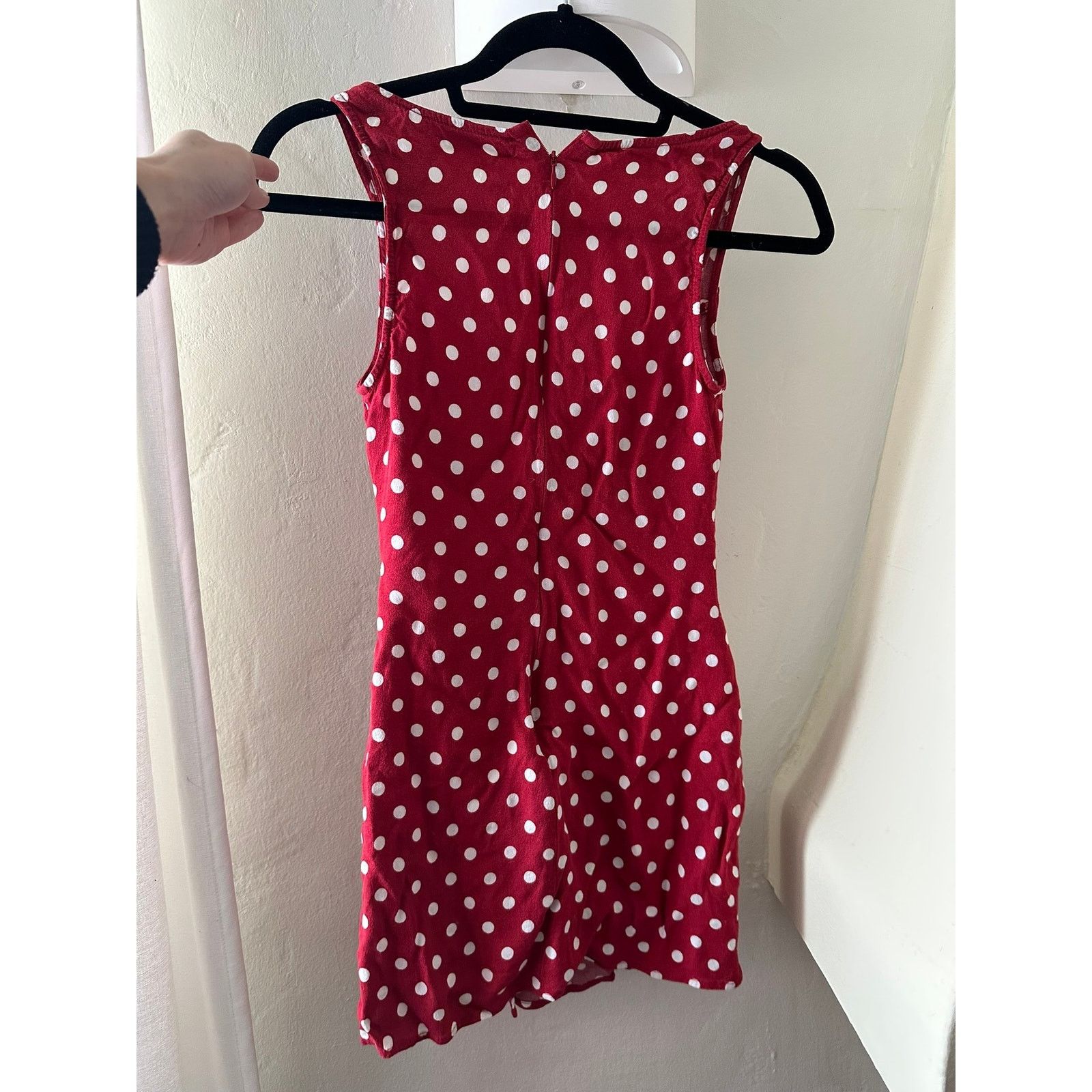 Reformation Reformation Noha Mini Dress Red Polka 2 Size XS / US 0-2 / IT 36-38 - 2 Thumbnail