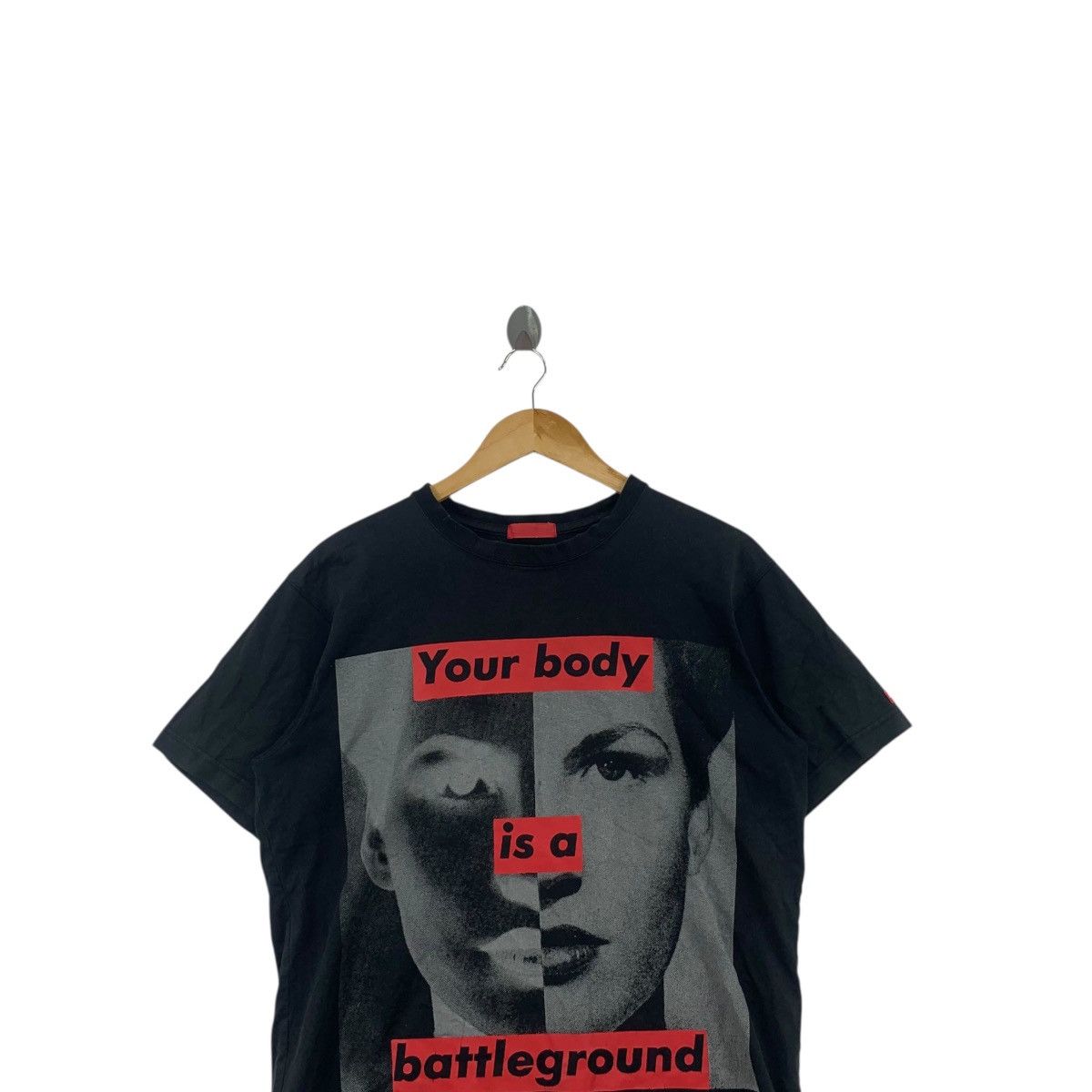 Barbara Kruger Vintage BARBARA KRUGER Your Body Is Battleground Tee Shirt Size US M / EU 48-50 / 2 - 2 Thumbnail
