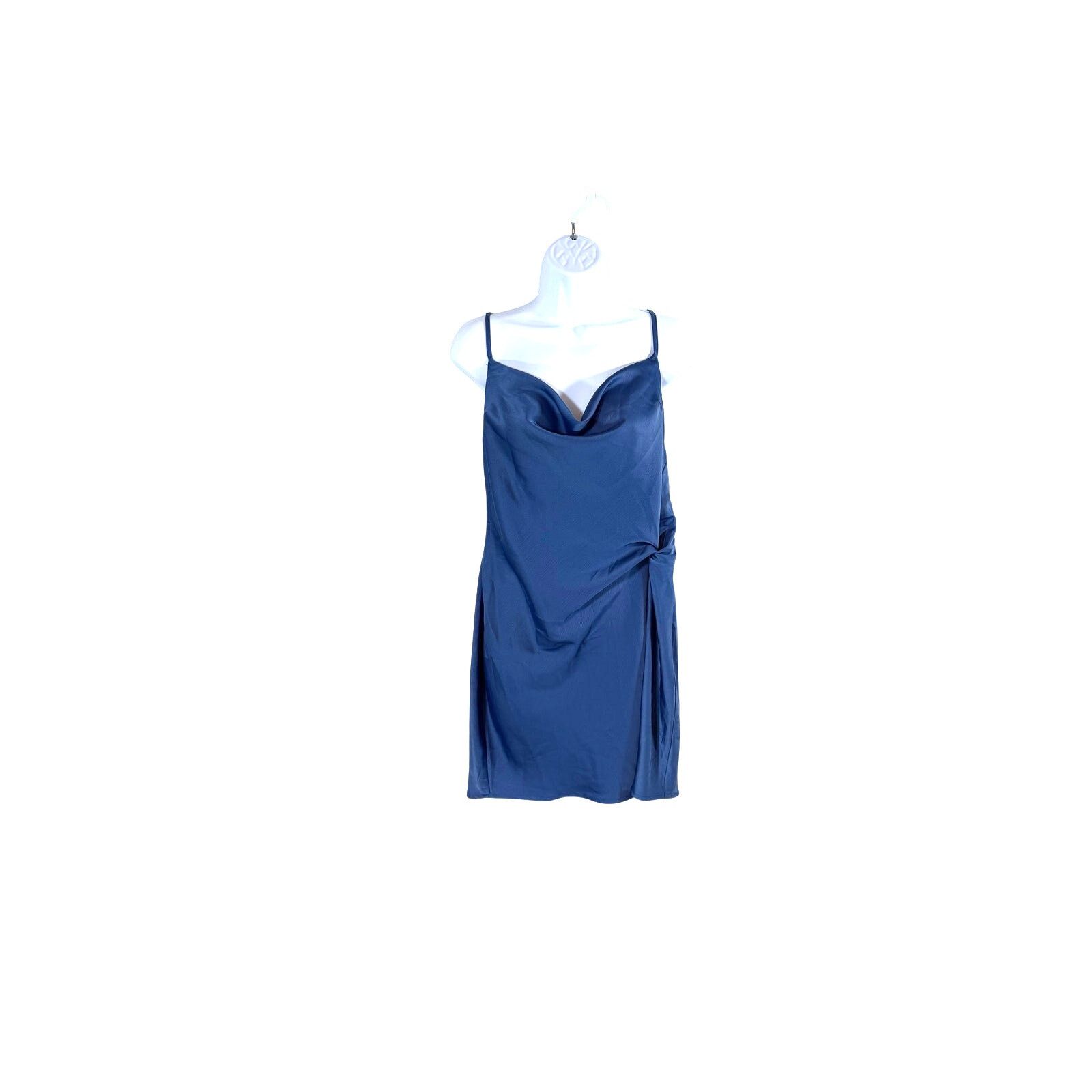 Other NWT Cowl Neck Slip Mini Dress Dusty Blue Sz L Boutique Glam Size L / US 10 / IT 46 - 1 Thumbnail