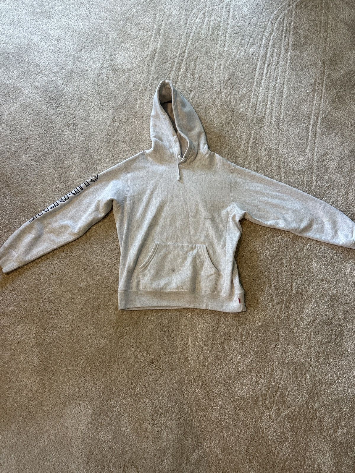 トップス SUPREME Sleeve Embroidery Hooded Sweat Supreme Sleeve Embroidery Hooded Sweatshirt (SS18) - $158