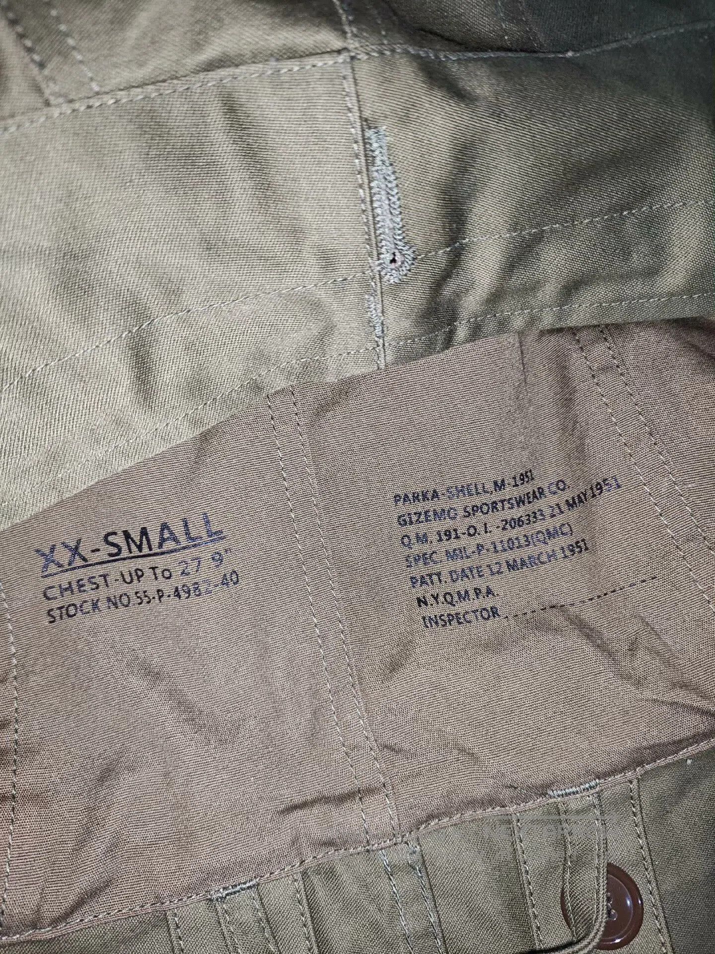 Gimo's US Army M51 Parka. Size US XXS / EU 40 - 6 Thumbnail