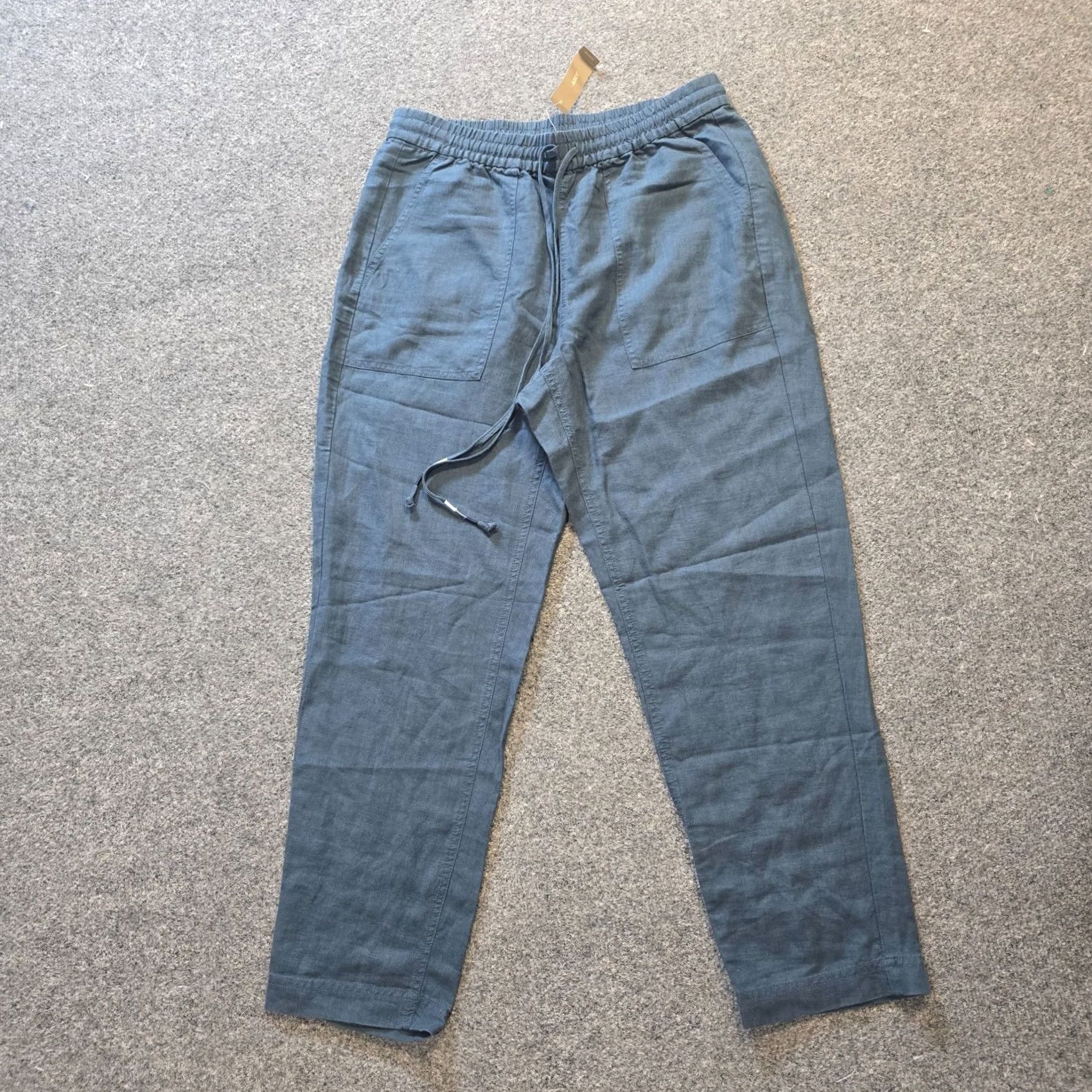 J.Crew J.Crew Pants Casual Linen Blend Tapered Ankle Womens Small Green Pull On Fit Size 28" / US 6 / IT 42 - 2 Thumbnail