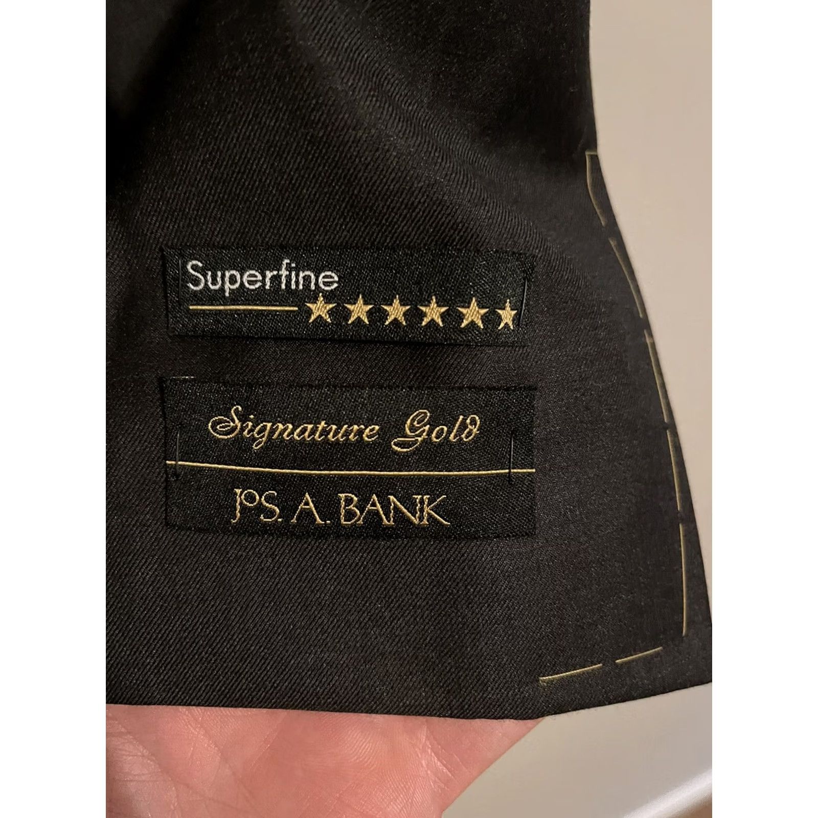 Jos. A. Bank VINTAGE Jos A Bank Signature Gold Charcoal Suit Coat Jacket Blazer - Men's 44L New Size 44R - 2 Thumbnail