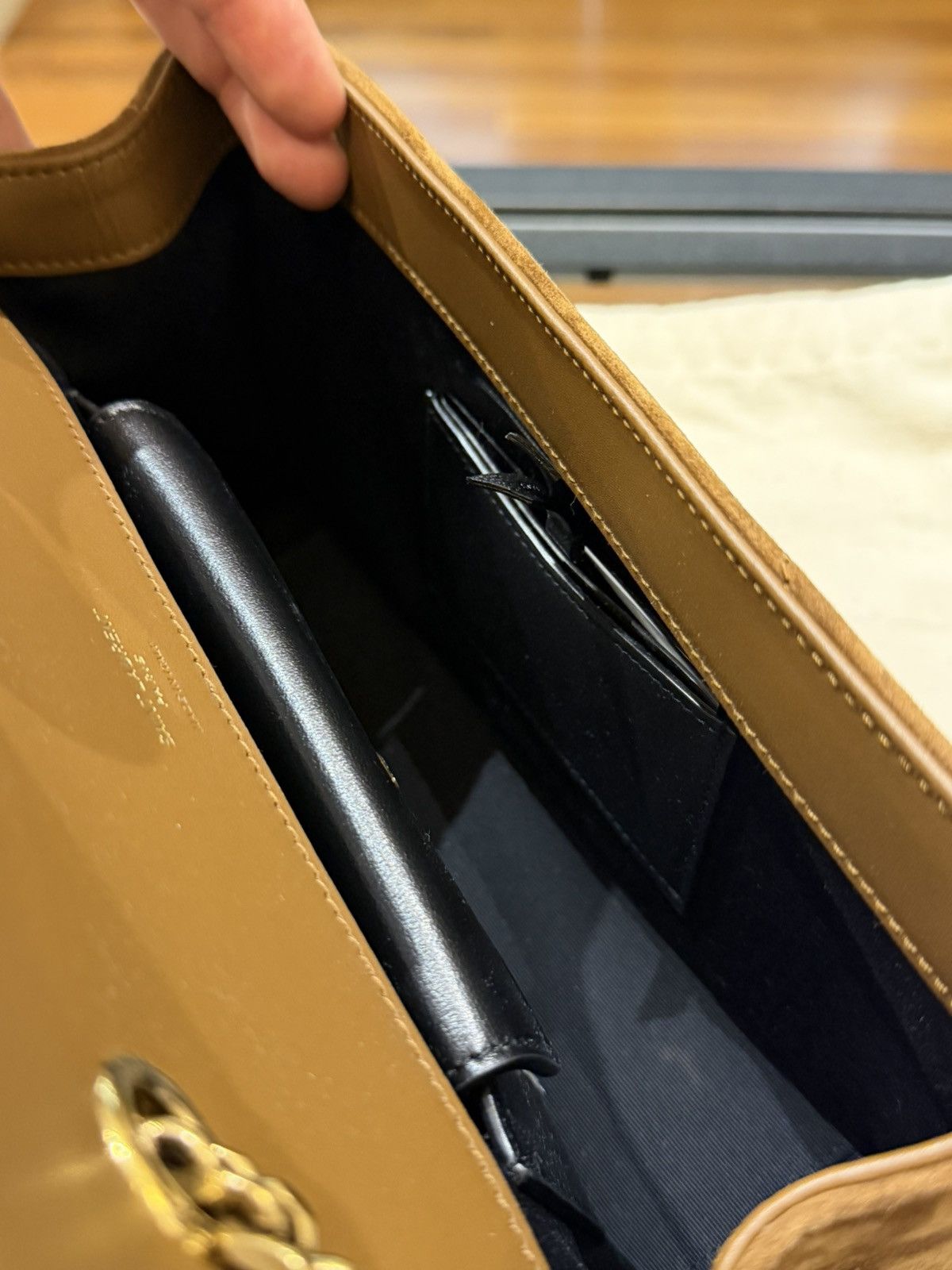 Yves Saint Laurent Saint Laurent Matelassé Suede Small LouLou Bag Size ONE SIZE - 11 Thumbnail