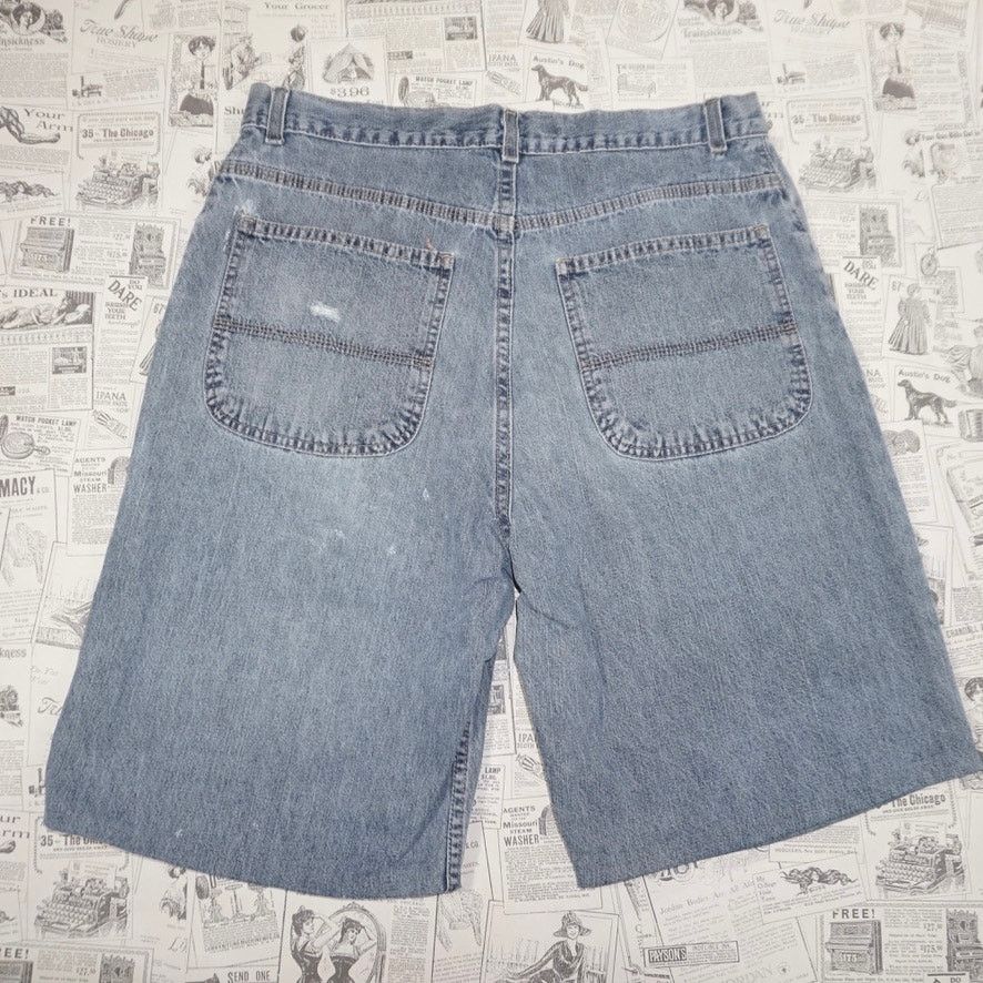 Faded Glory 33x30 - Vintage Y2K faded glory denim faded carpenter jorts Size US 33 - 1 Thumbnail