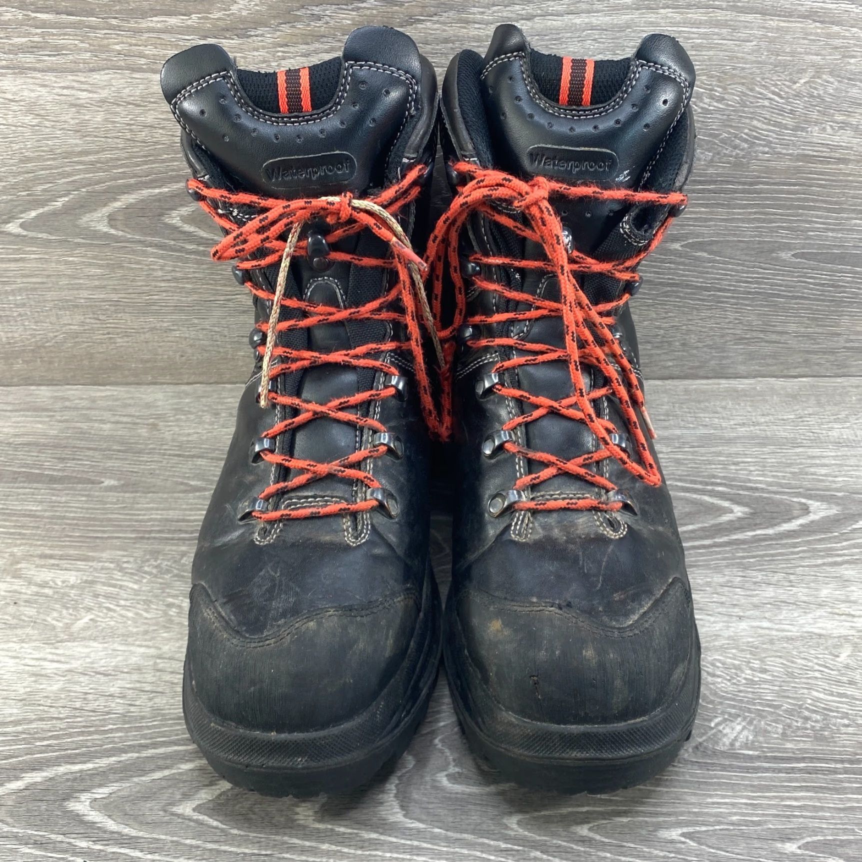Vintage Oregon Chainsaw Boots Mens 11 Black Leather Waterproof Steel Toe Class 1 Work Boots Mens 11 Water Resistant Leather Black Oregon Size US 10 / EU 43 - 3 Thumbnail
