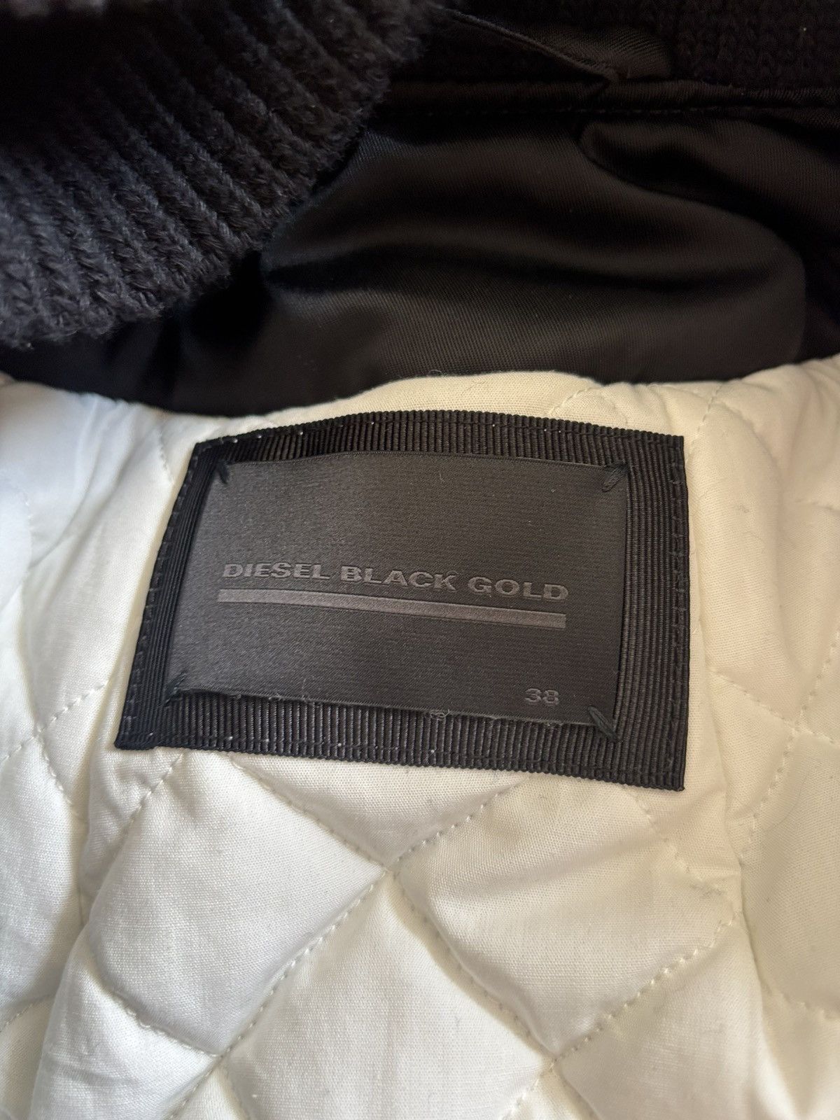 Diesel black gold bomber jacket wool nylon rare