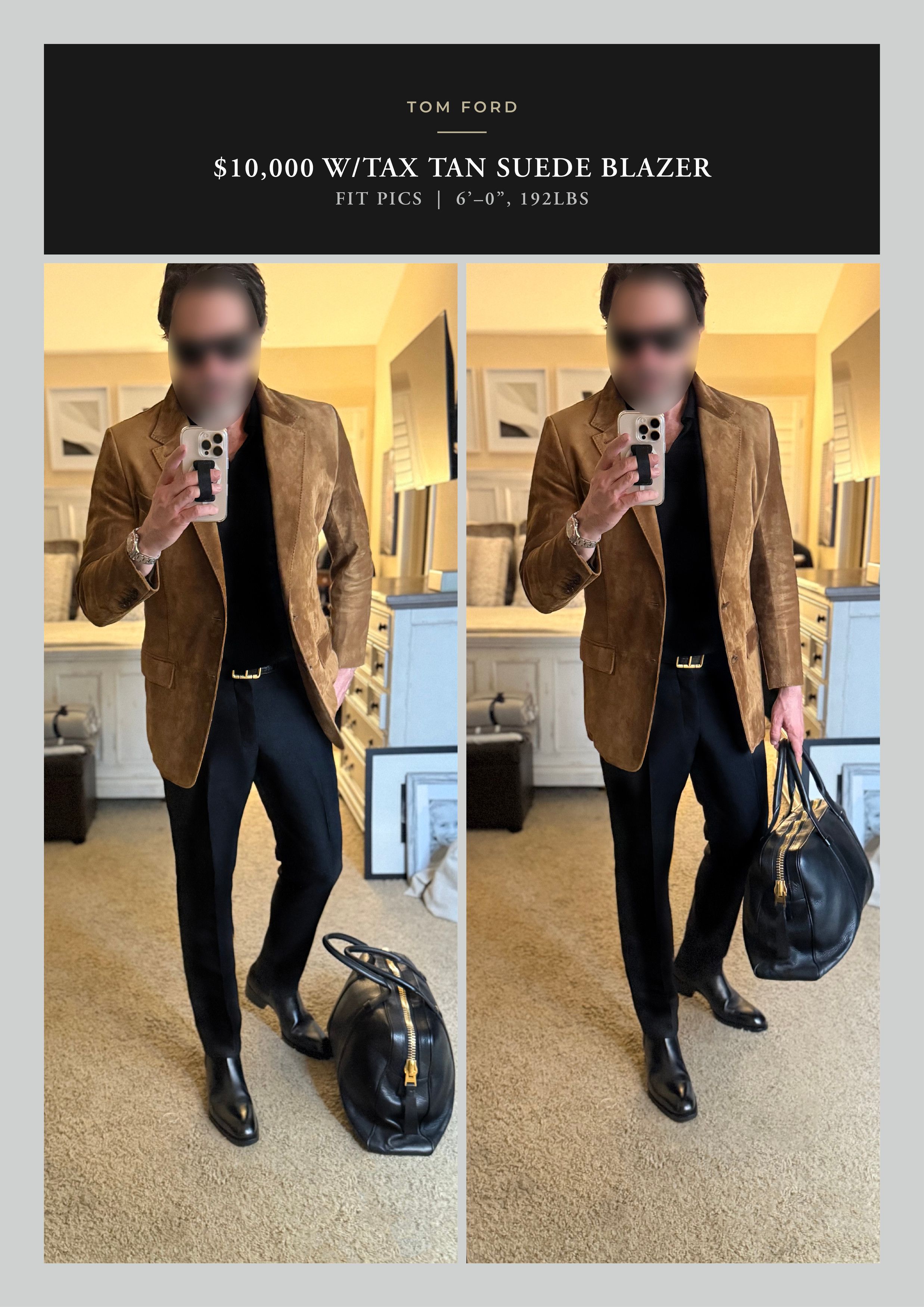 Tom Ford Ultimate Rare $10,700 w/tax TOM FORD Suede Blazer Size US L / EU 52-54 / 3 - 5 Thumbnail