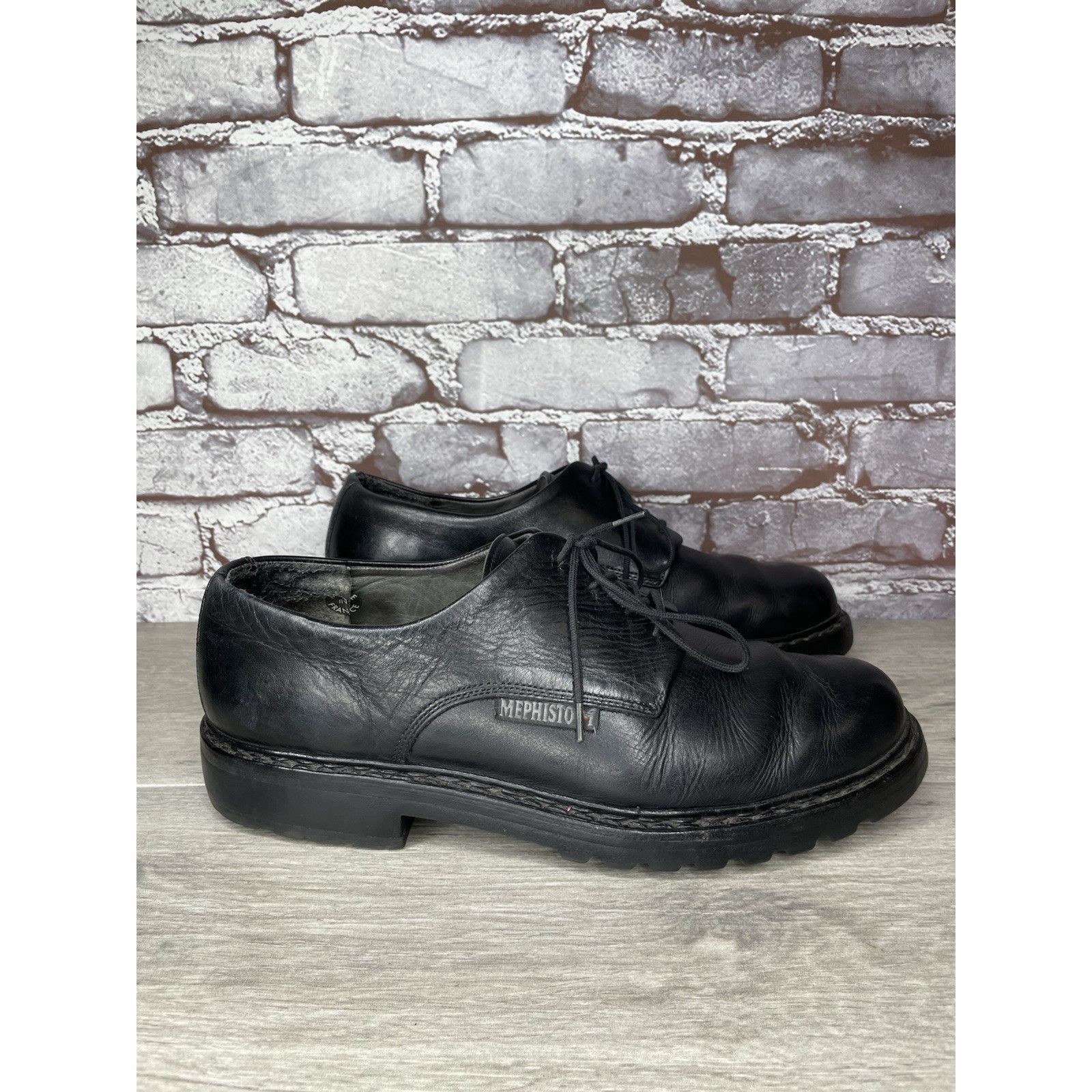 Mephisto Mephisto Sherpa's Black Leather Lace Up Heel Oxfords Shoes M Size US 10.5 / EU 43-44 - 15 Thumbnail