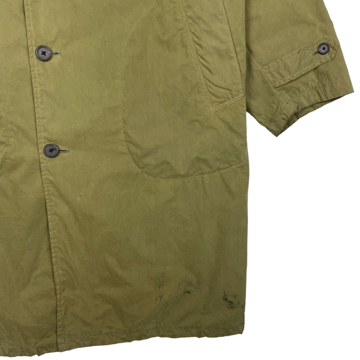 Japanese Brand × Vintage 💥 60s DOVER GREY ARMY GREEN LONG JACKET Size US L / EU 52-54 / 3 - 5 Thumbnail