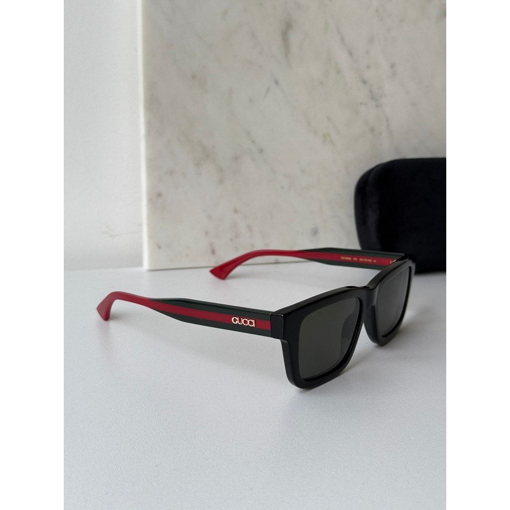 Gucci NEW Gucci GG1869S Black Squared Sunglasses $515 Size ONE SIZE - 7 Thumbnail