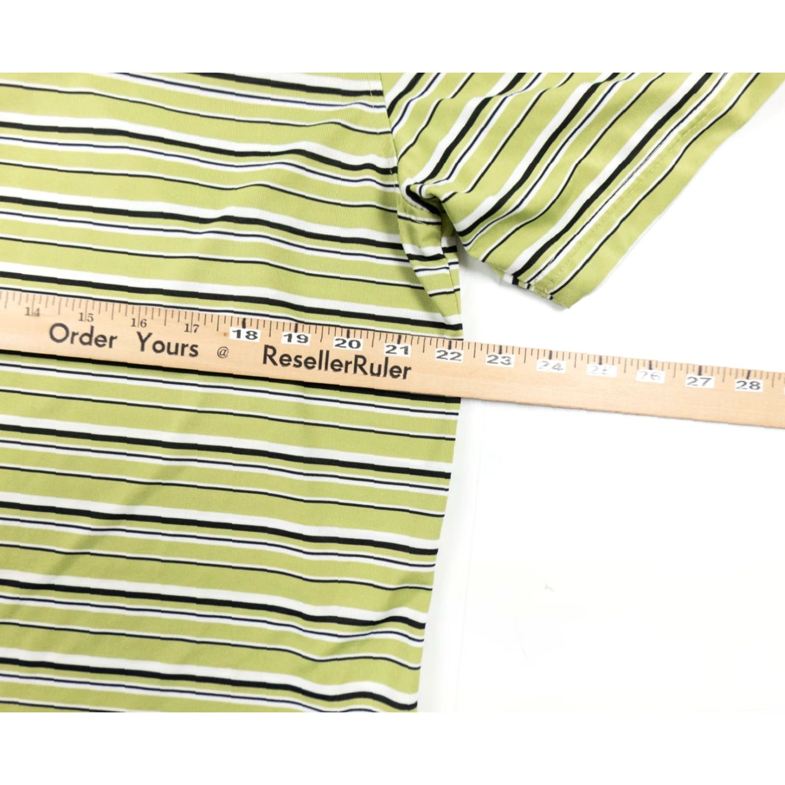 Izod VINTAGE IZOD Polo Shirt Men’s Large Green Short Sleeve Striped Adult (Golf) Mens Size US L / EU 52-54 / 3 - 7 Thumbnail