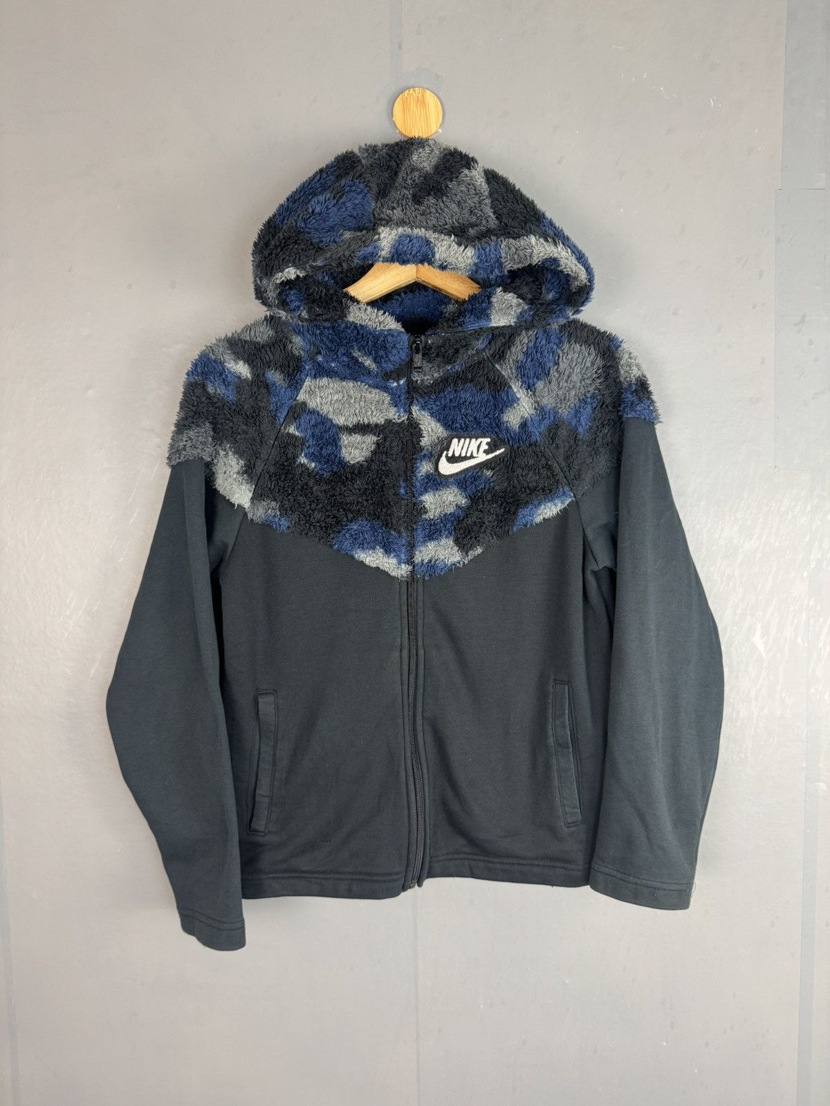 Nike × Vintage Nike Half Fleece Zipper Hoodie Size US S / EU 44-46 / 1 - 1 Thumbnail