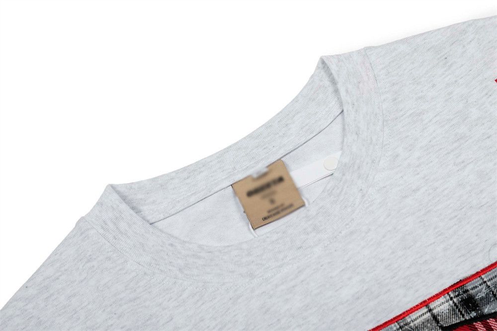 Japanese Brand × Vintage Plaid patch embroidered letter T-shirt casual loose Size US M / EU 48-50 / 2 - 3 Thumbnail