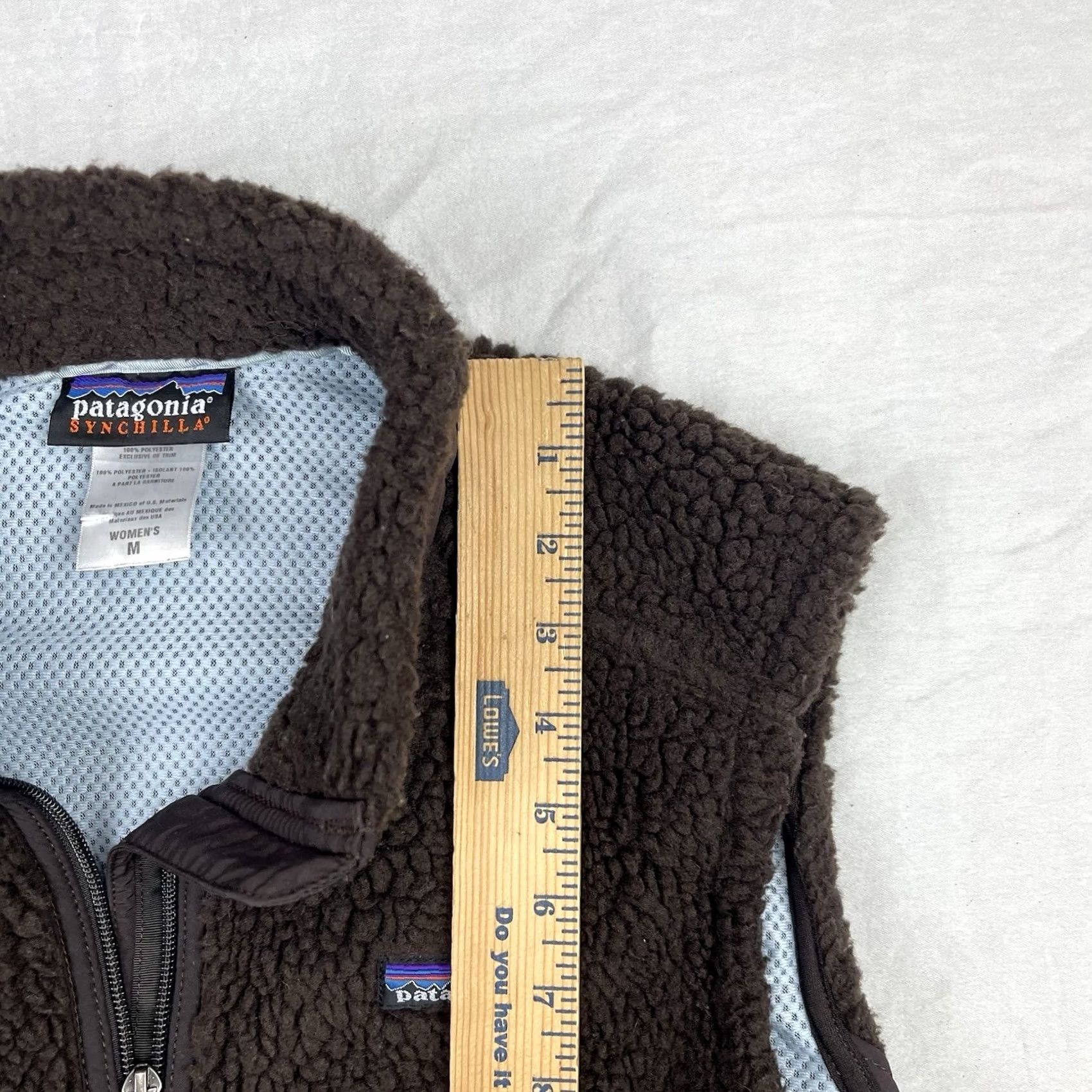 Patagonia Patagonia Vest Womens Medium Brown Retro-X Fleece Synchilla Deep Pile Sherpa Zip Full Zip Vintage No Size M / US 6-8 / IT 42-44 - 5 Thumbnail