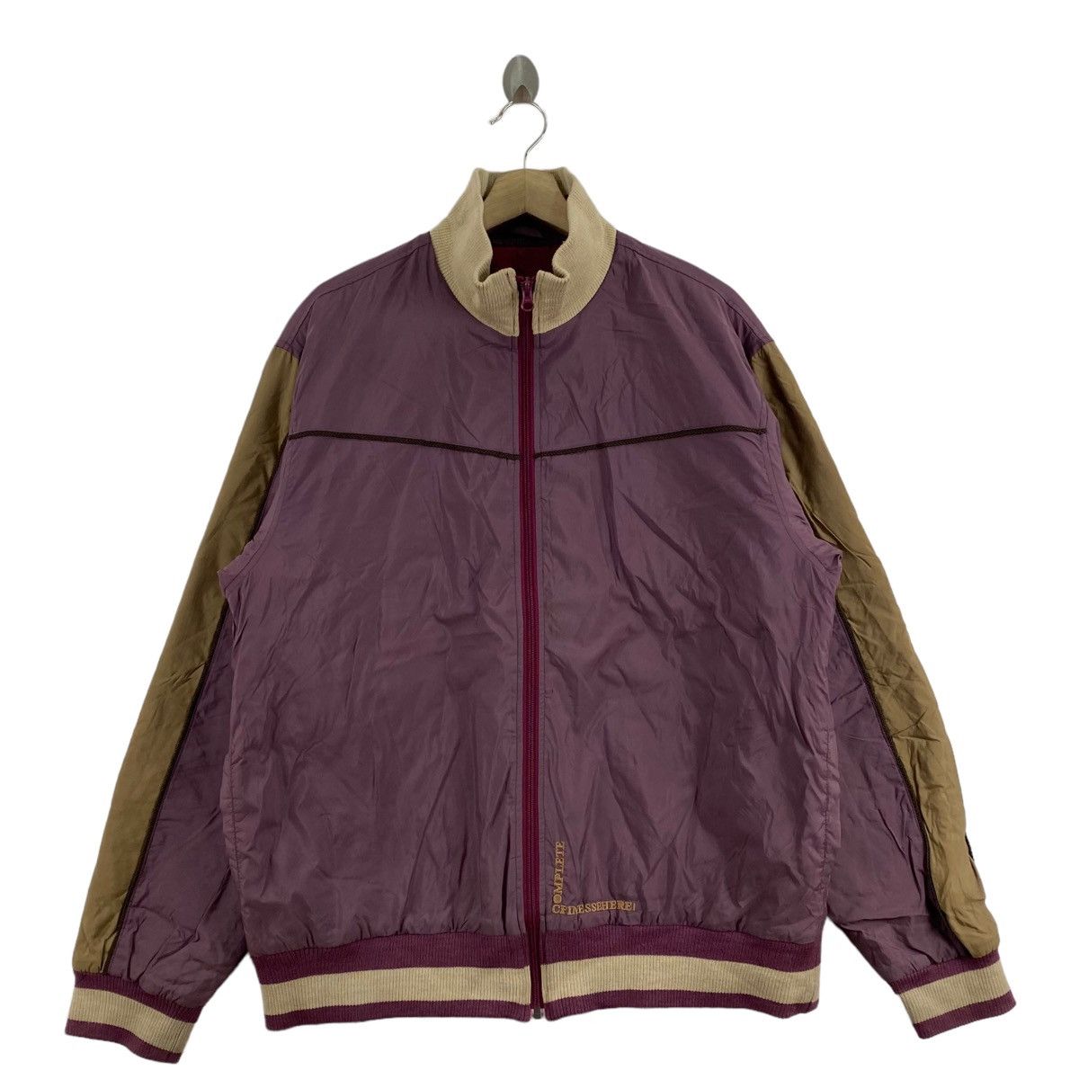 image of Bomber Jacket x Complete Finesse Small Embroidered Brand Multi Color Bomber, Men's (Size Large)